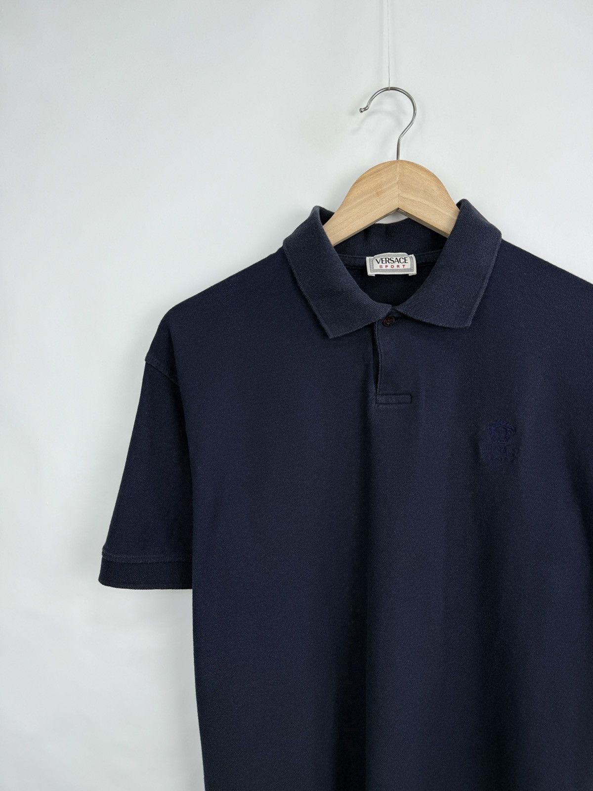 Versace 🇮🇹 Vintage 90s Versace Sport Jeans Couture Polo T-Shirt Y2K Size US M / EU 48-50 / 2 - 2 Thumbnail