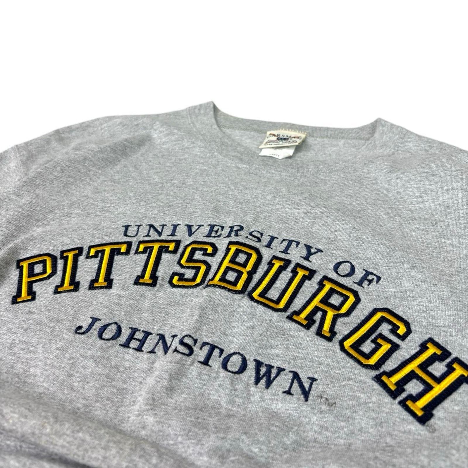 Vintage 90s Embroidered University Of Pittsburgh Collegiate T-shirt Size US L / EU 52-54 / 3 - 3 Thumbnail