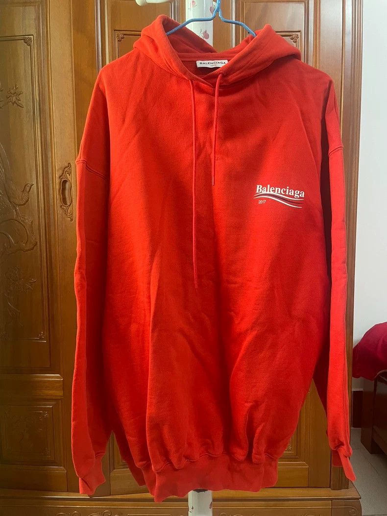 Balenciaga Balenciaga Red Logo Hoodie Sweatshirt-2505 Size US XS / EU 42 / 0 - 2 Thumbnail