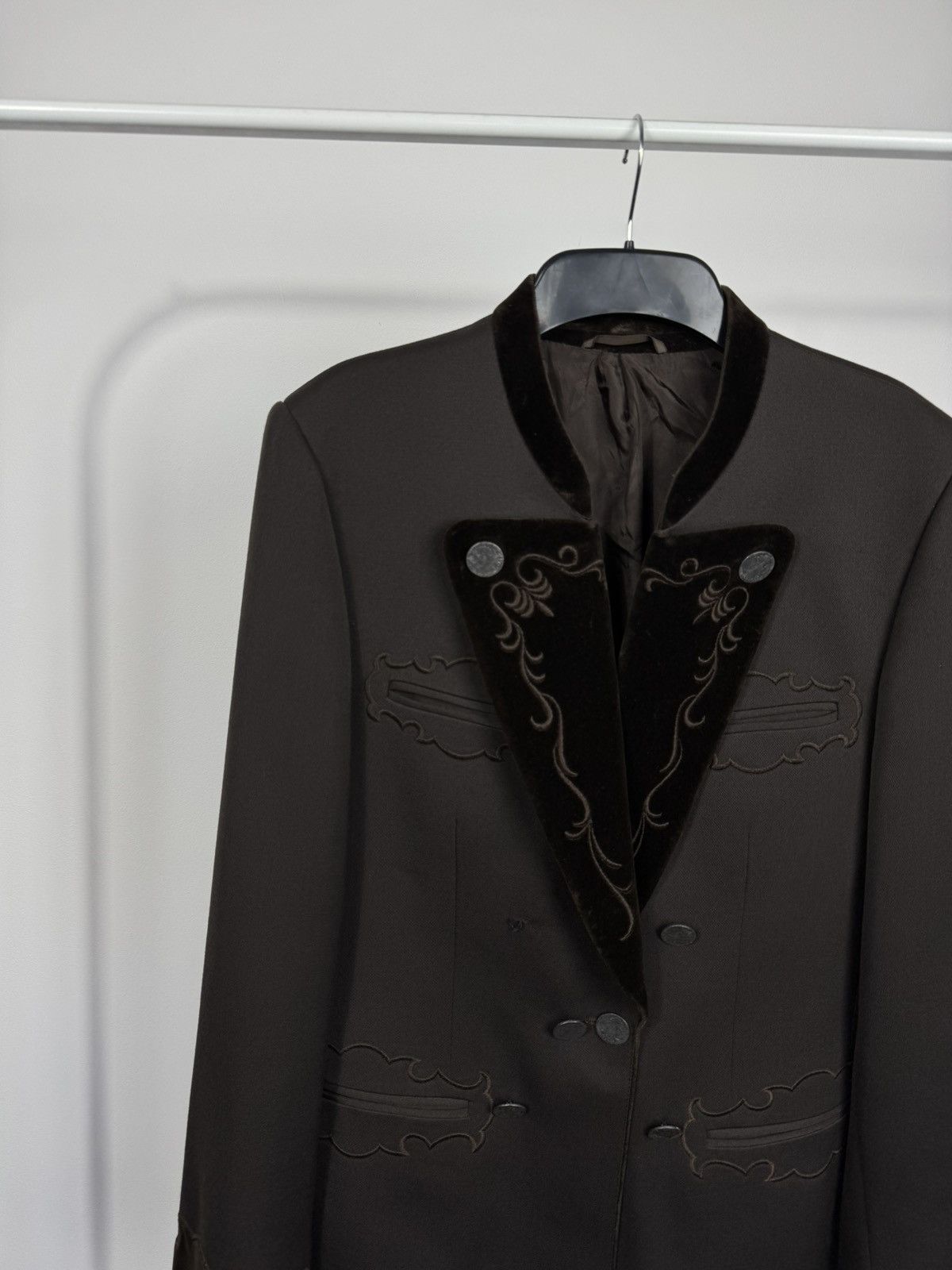 Other Vintage Austrian Wool Double Breasted Velvet Trim Blazer Size US M / EU 48-50 / 2 - 2 Thumbnail
