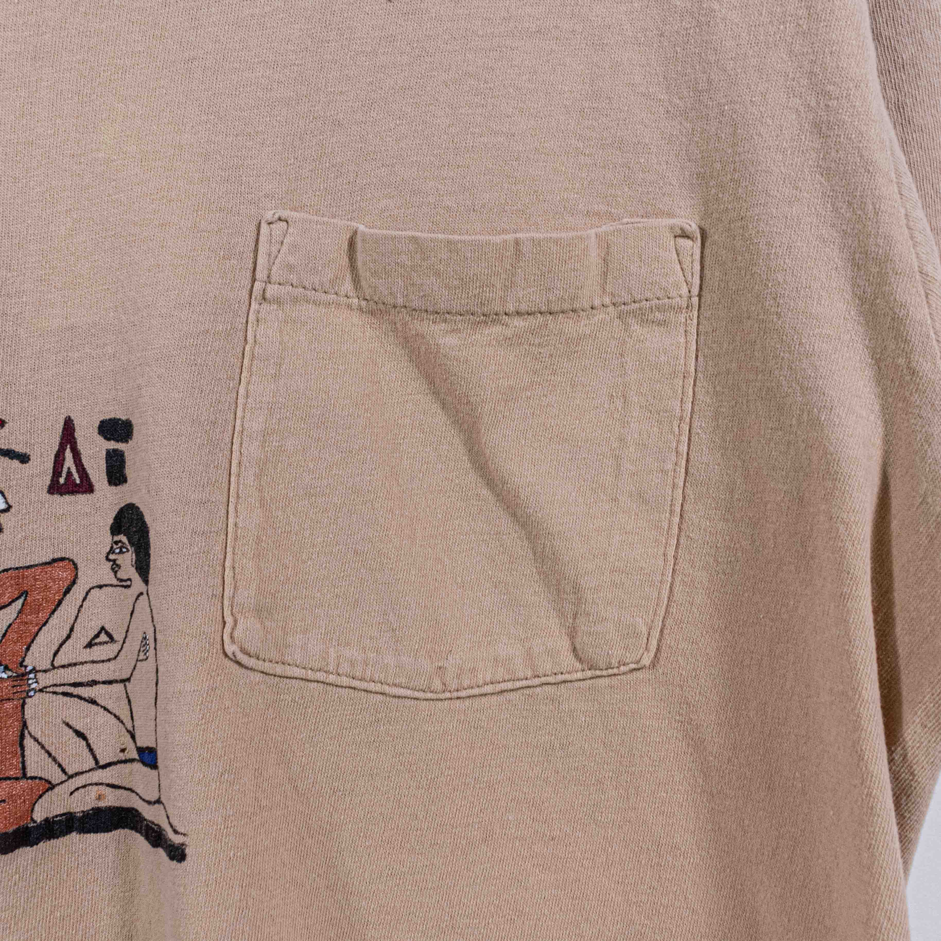 Other Egyptian Hieroglyphics Hanes Pocket T-Shirt VTG 70s 80s Size US L / EU 52-54 / 3 - 5 Thumbnail