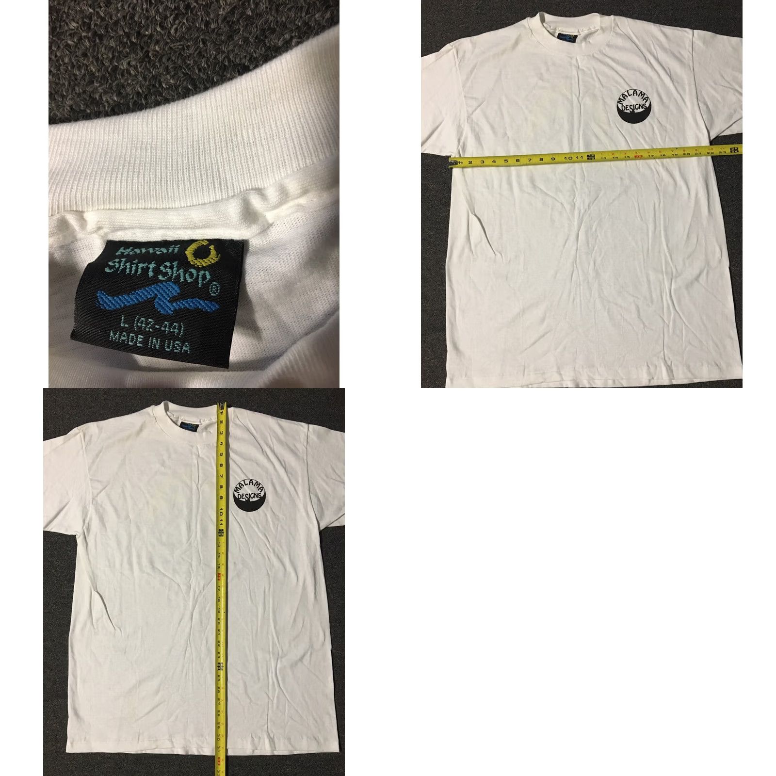 Vintage VINTAGE Hawaii Shirt Shop T-Shirt Mens L White 90s Solar Eclipse Beach USA Surf Sun Kona Eclipse Size US L / EU 52-54 / 3 - 8 Thumbnail