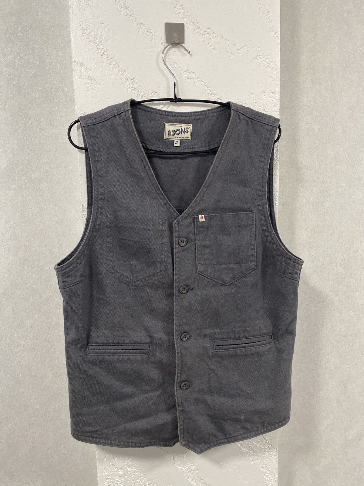 &SONS &Sons rare workwear heritage vest Orslow Visvim Style Size M Size US M / EU 48-50 / 2 - 1 Thumbnail