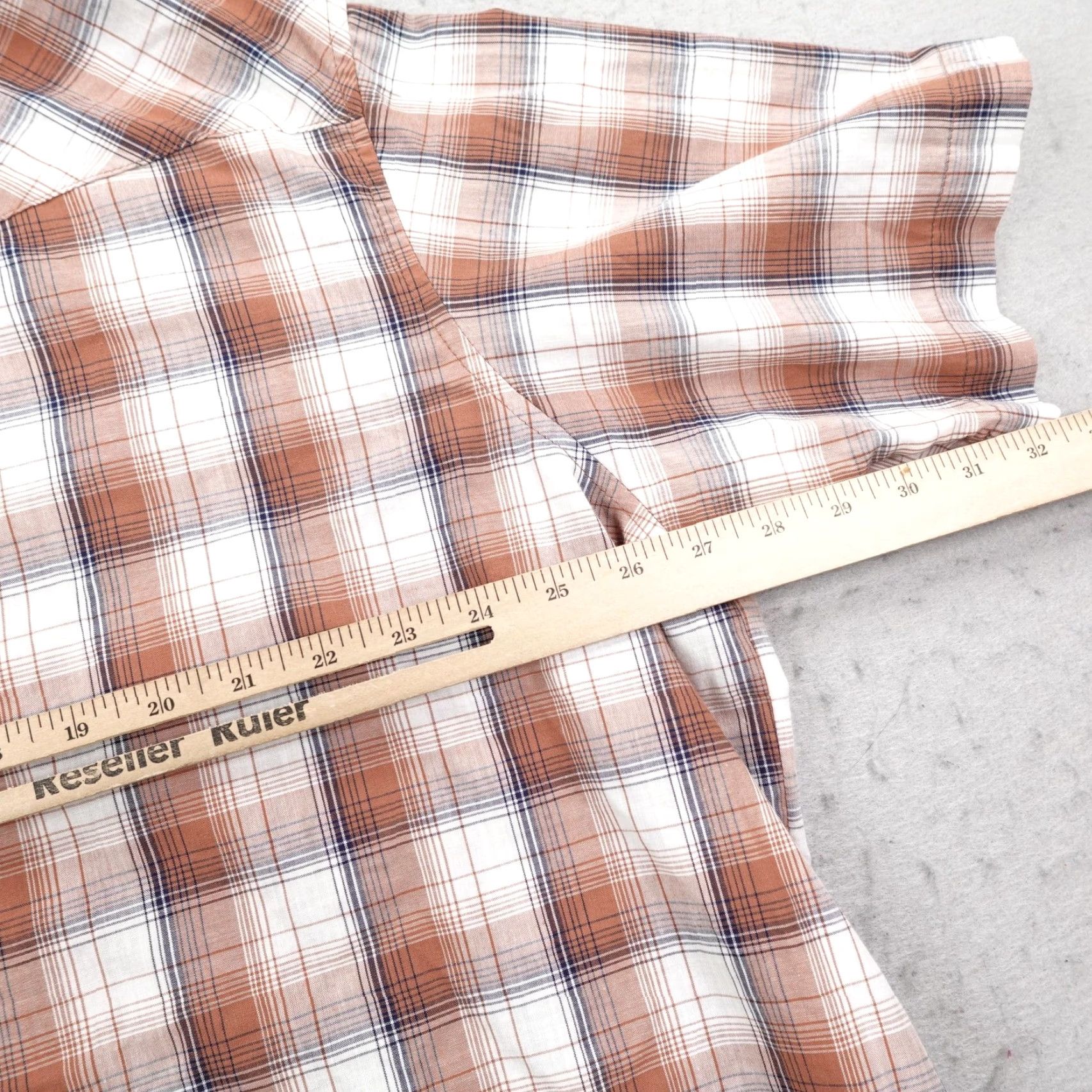 Wrangler VINTAGE Wrangler Shirt Mens 2XL Brown Plaid Western Pearl Snap Short Sleeve Rodeo Ranch Size US XXL / EU 58 / 5 - 5 Thumbnail