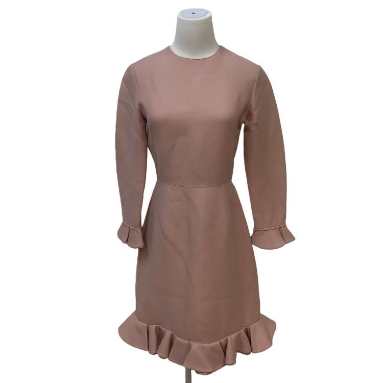 Valentino Valentino Pink Ruffle Hem Midi Dress Size IT 40 Size S / US 4 / IT 40 - 1 Thumbnail