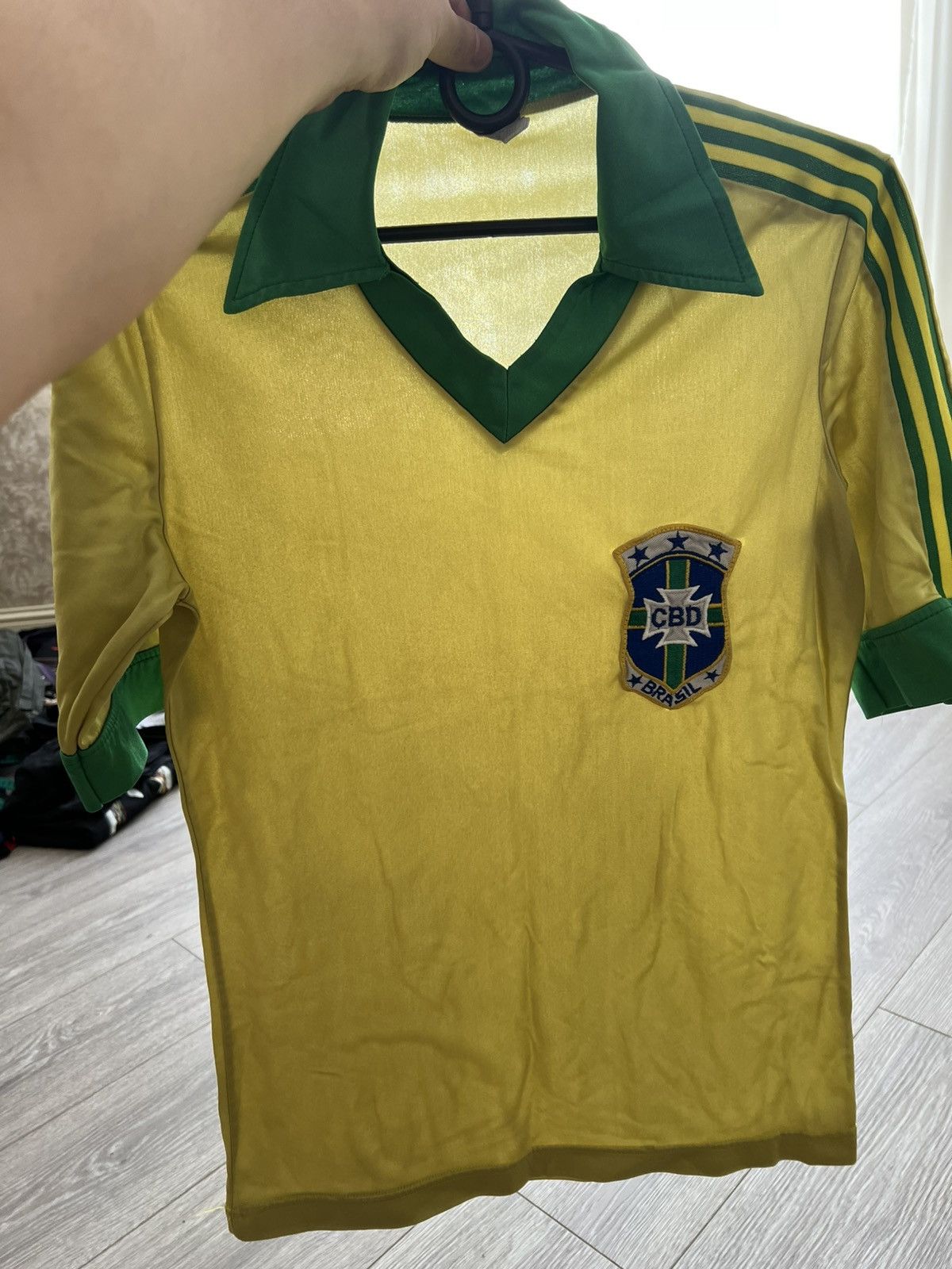 Adidas Rare Vintage Adidas Brasil Jersey 80s Soccer Size US S / EU 44-46 / 1 - 12 Thumbnail