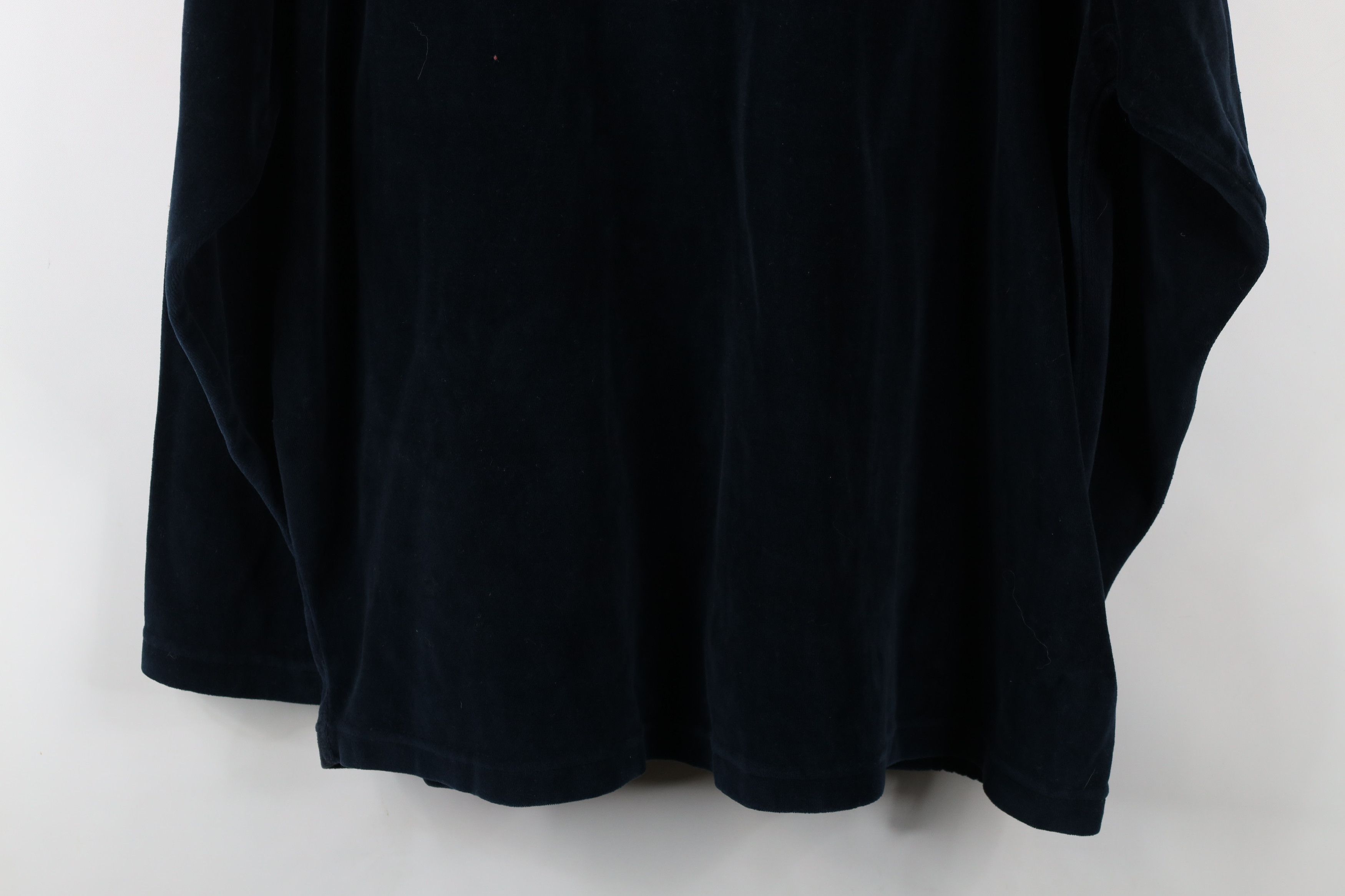 Vintage Vintage 90s Streetwear Velour Collared Long Sleeve Polo Size US XL / EU 56 / 4 - 8 Thumbnail