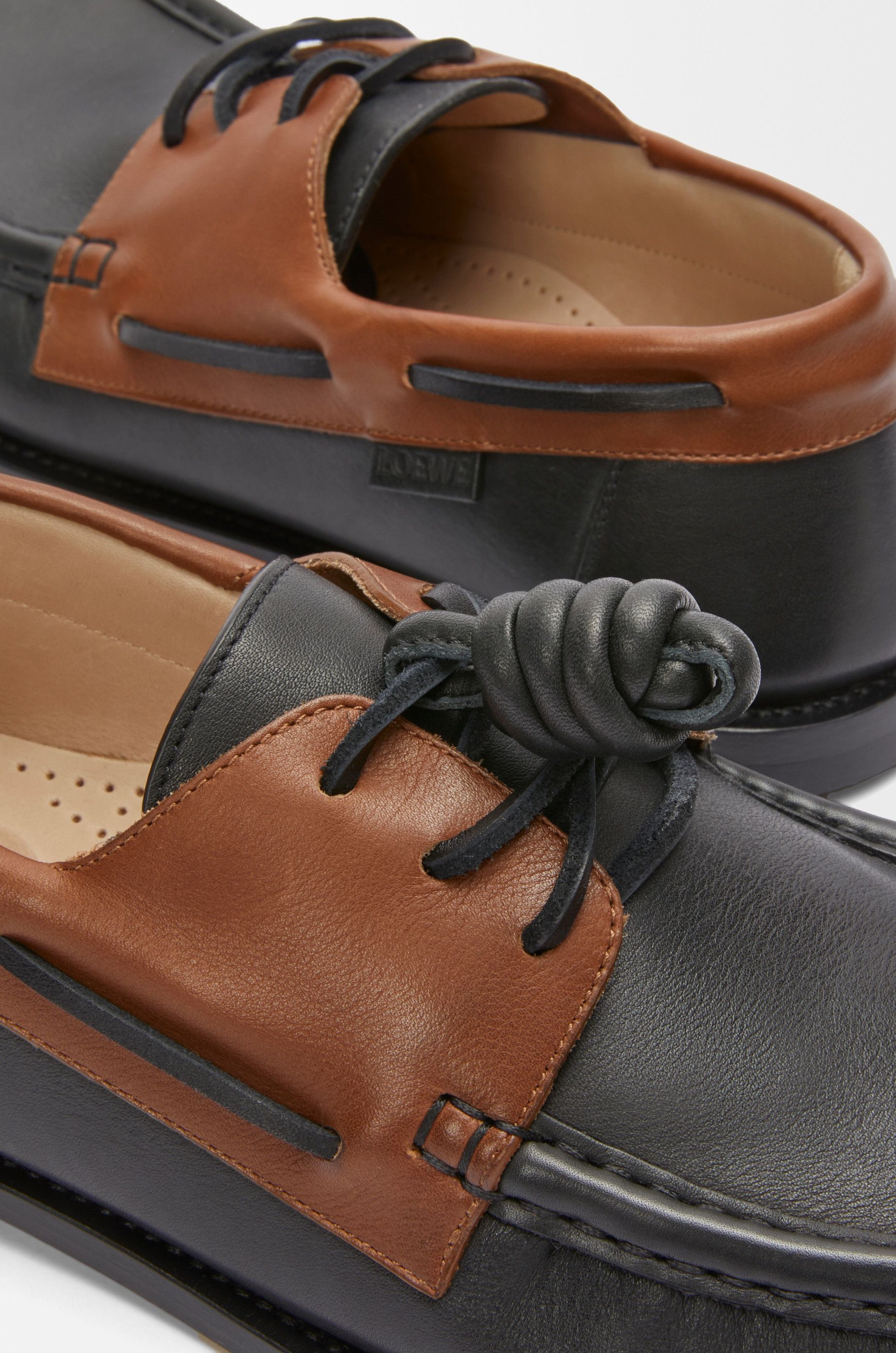 Loewe o1in1g0426 Campo Boat Shoes in Dark Caramel/Black Size US 9 / EU 42 - 4 Thumbnail