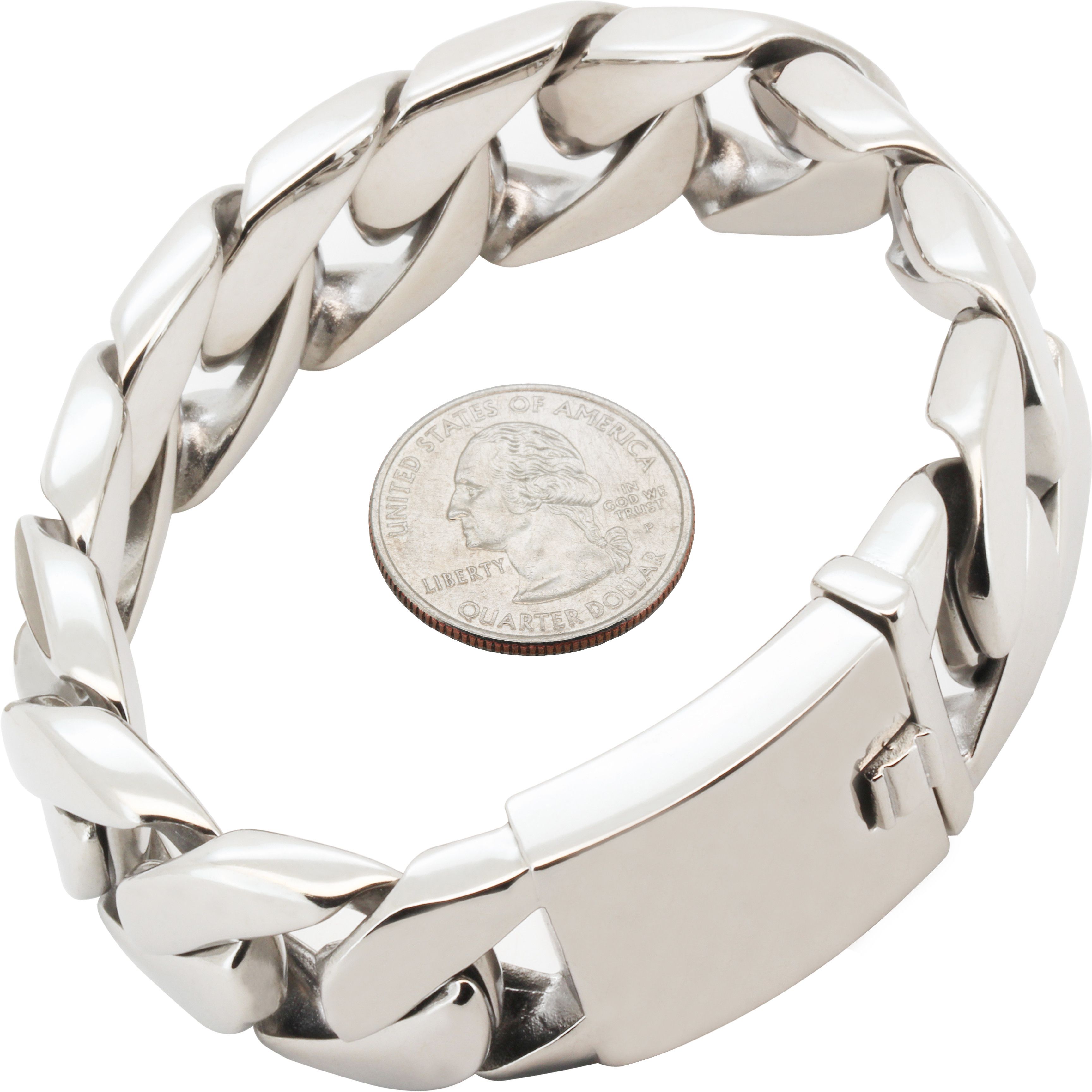 Other 316L Stainless Steel 25mm Cuban Link Bracelet 9” Size ONE SIZE - 1 Thumbnail