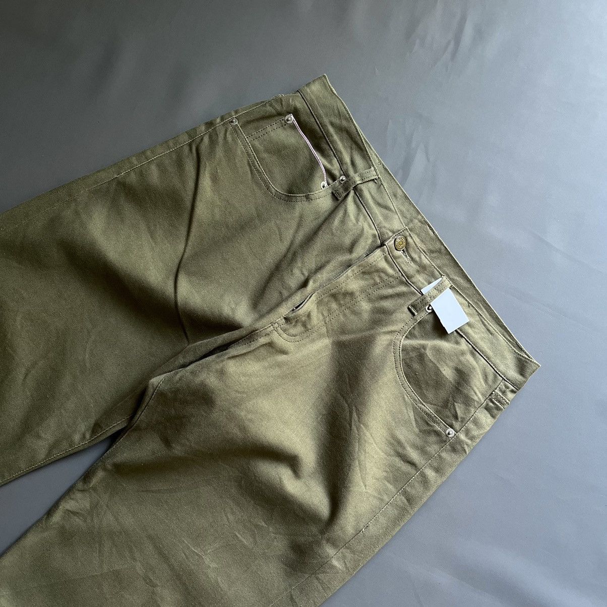 If Six Was Nine × Vintage Vintage Magasin Green Selvadge Y2K Baggy Pants Size US 32 / EU 48 - 3 Thumbnail