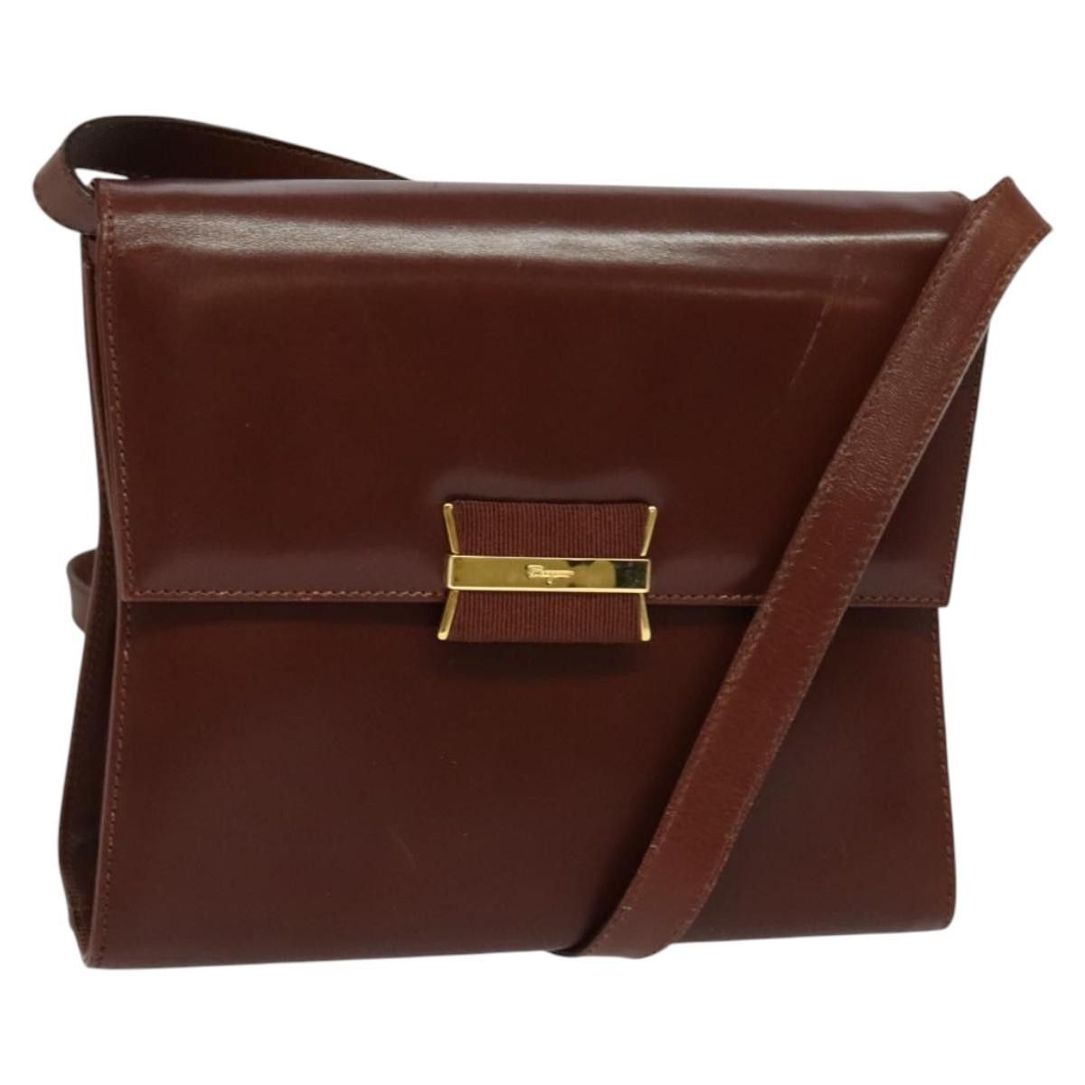 Salvatore Ferragamo Salvatore Ferragamo Flap Shoulder Bag Leather Size ONE SIZE - 1 Thumbnail