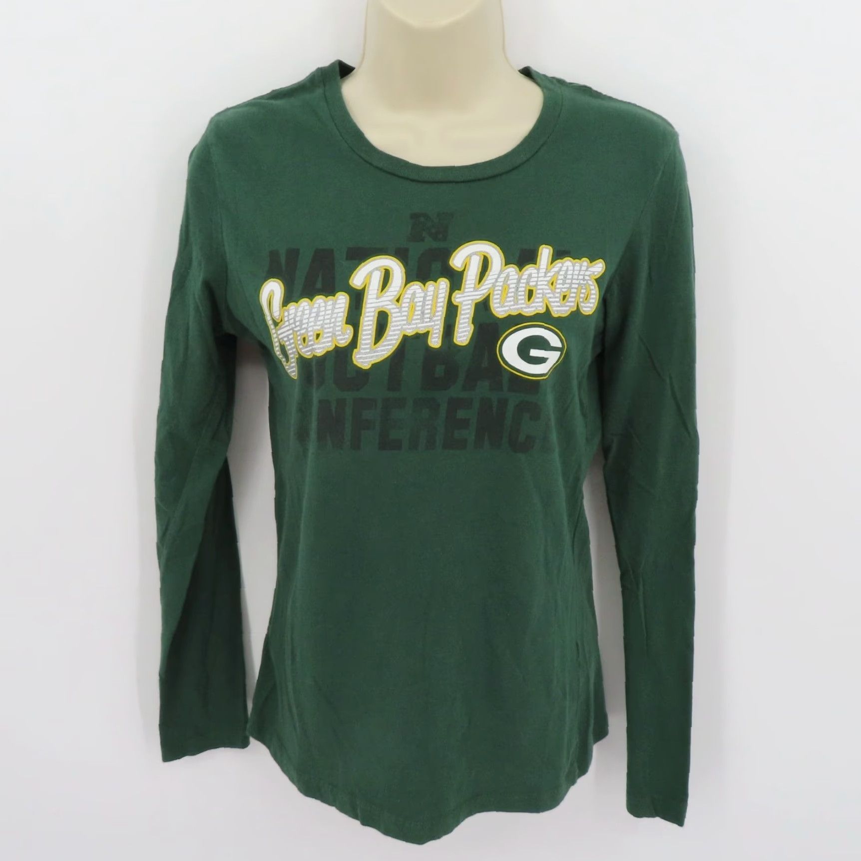 NFL NFL Women T-Shirt Long Sleeve Green Bay Packers Football Shirt Small Green NFL Women's Size S Cotton Top Size S / US 4 / IT 40 - 6 Thumbnail