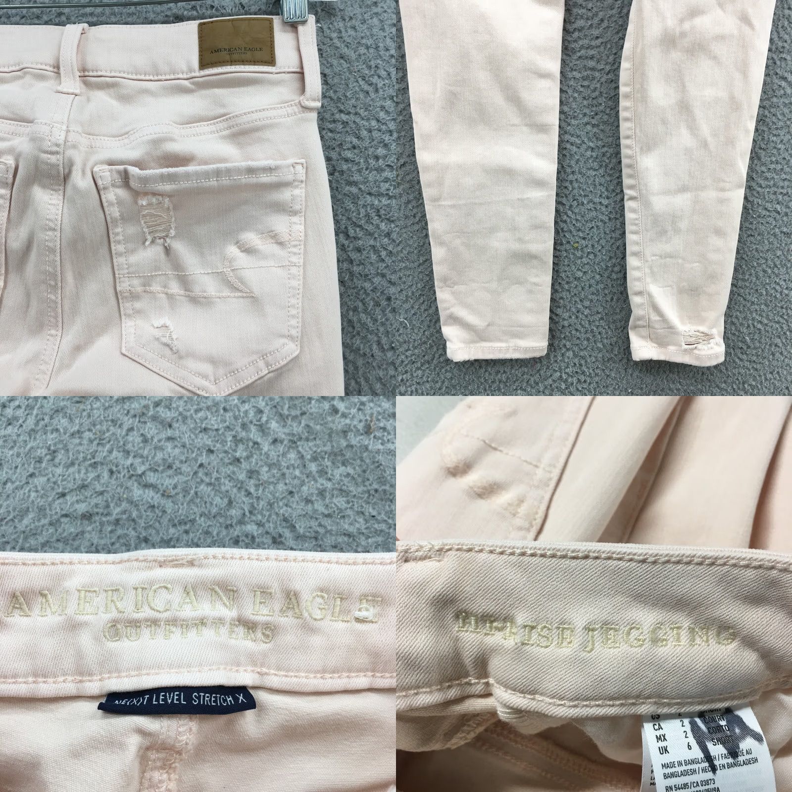 American Eagle Outfitters American Eagle Outfitters Jegging Jeans Womens 2S Pink Distressed Regular Inseam 27 Size 26" / US 2 / IT 38 - 10 Thumbnail