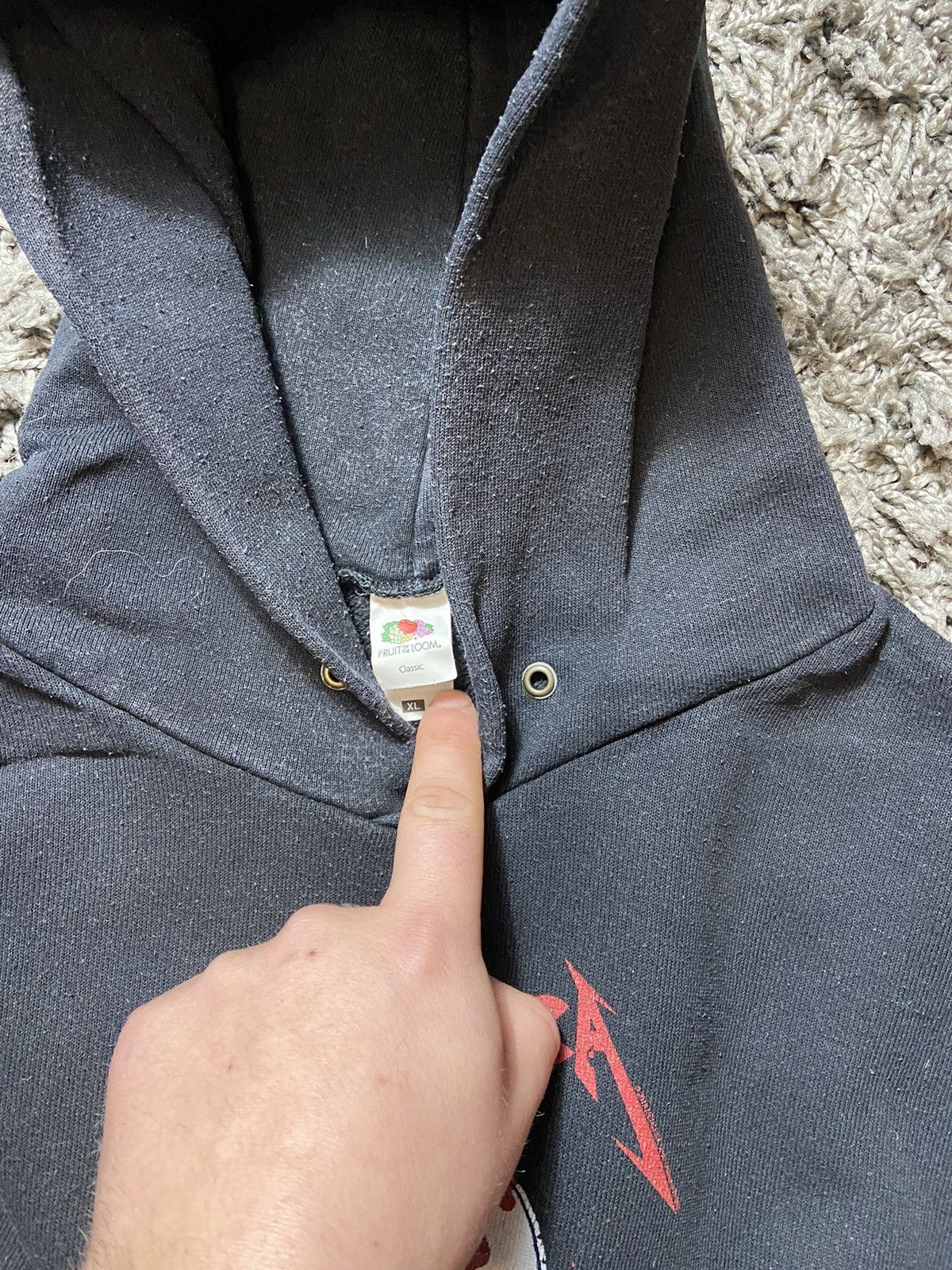 Band Tees × Metallica × Vintage METALLICA VINTAGE 00s BAND ROCK HOODIE CENTRE LOGO Size US XL / EU 56 / 4 - 5 Thumbnail