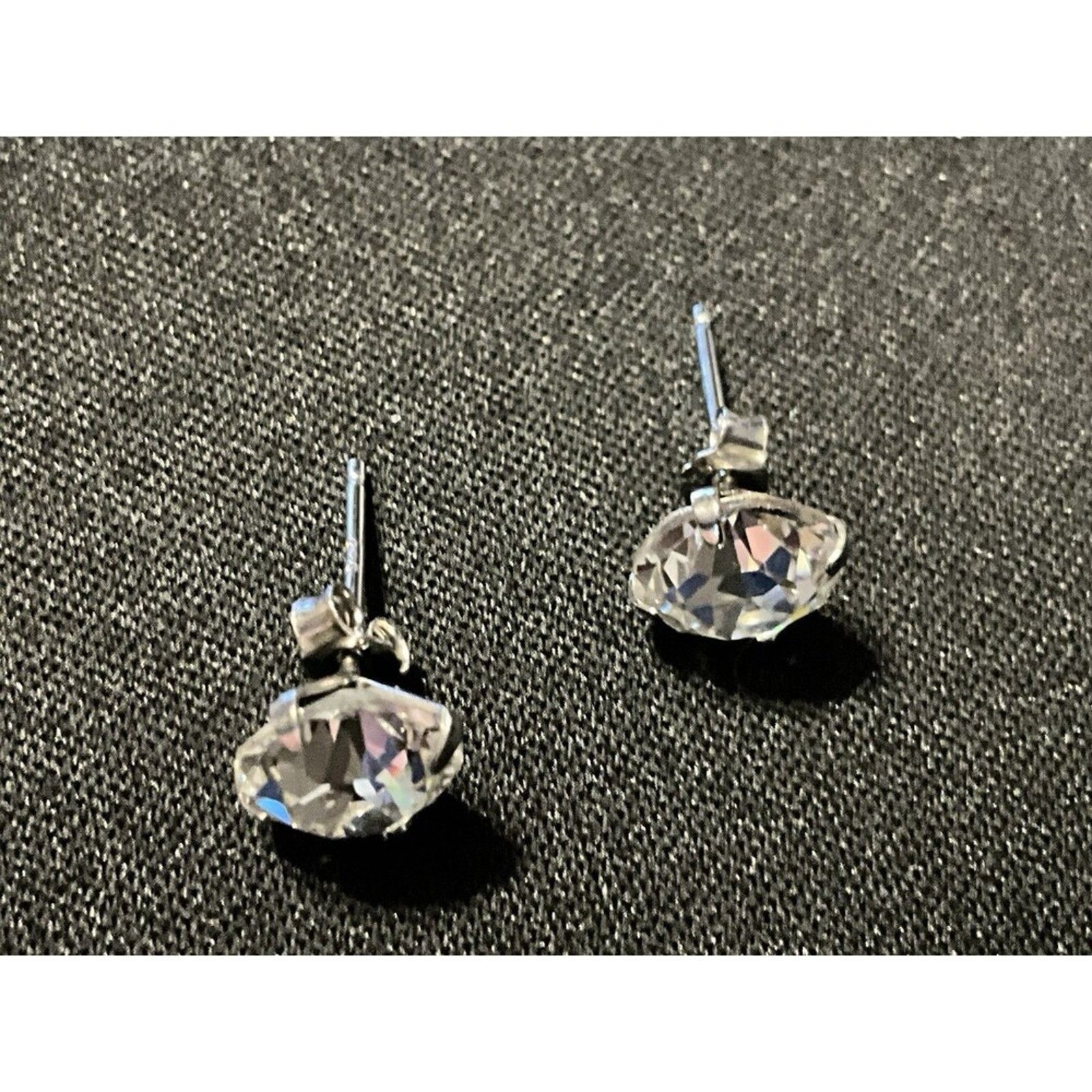 Other Vintage 925 Sterling Silver CZ Post Earrings Size ONE SIZE - 3 Thumbnail