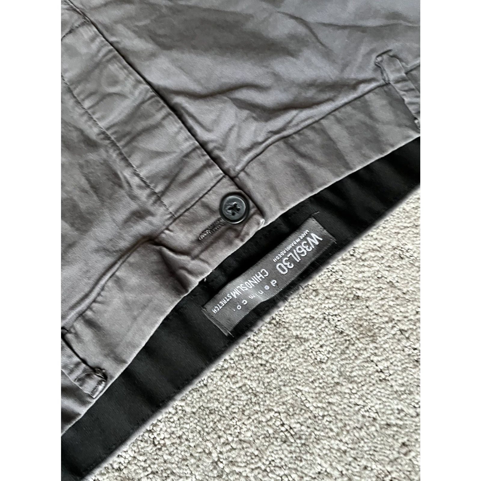 Denim & Co. Denim Co. Pants Men's Slim Stretch Chino 36x30 Gray Flat Front Slash Pocket Size US 36 / EU 52 - 5 Thumbnail