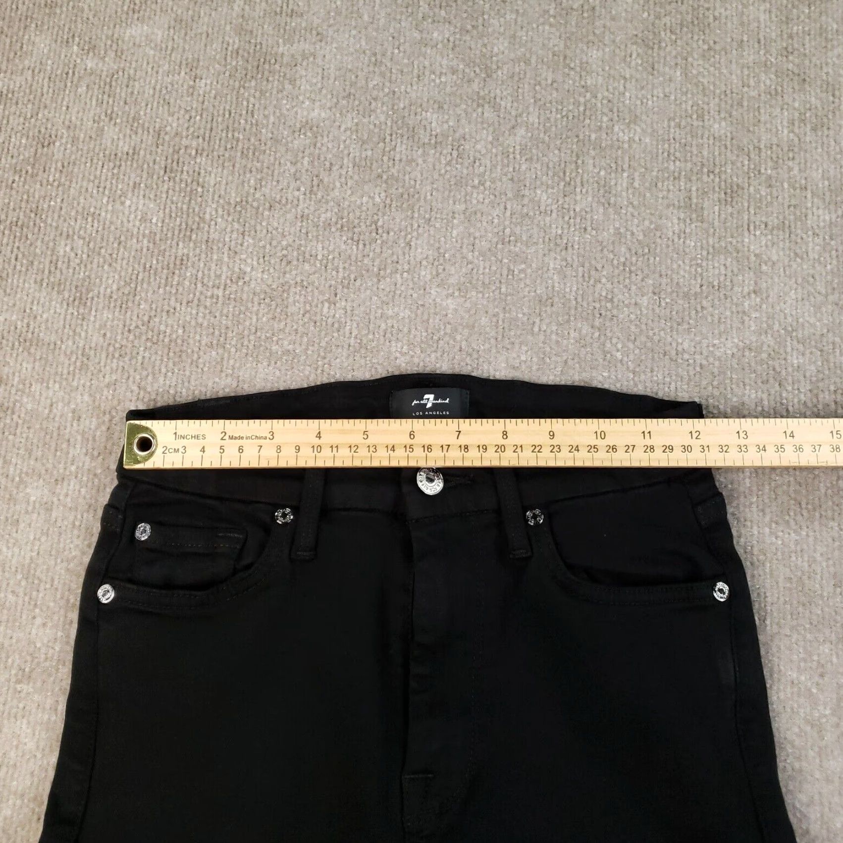 7 For All Mankind 7 For All Mankind Jeans Women Size 26 Black Skinny High Rise Stretch Size 26" / US 2 / IT 38 - 6 Thumbnail