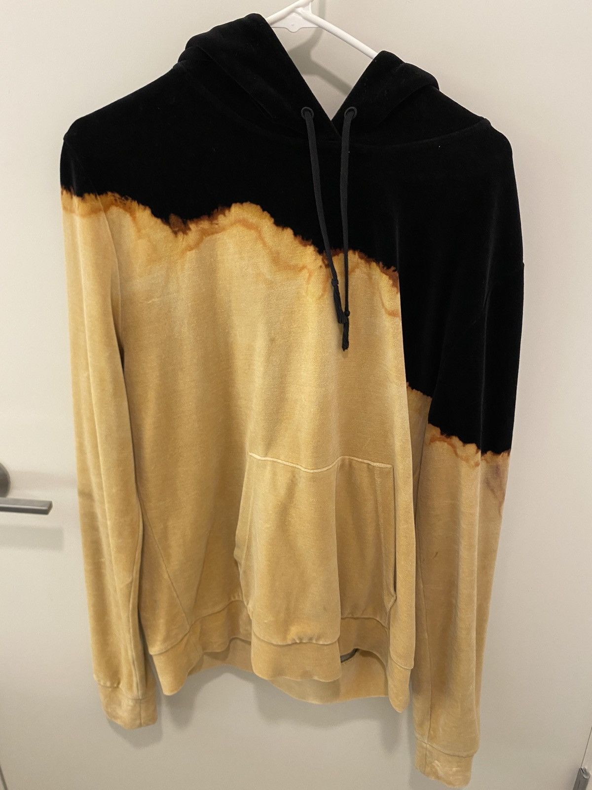 Saint Laurent Paris Saint Laurent Acid Wash Ombré Drip Dye Velvet Velour Hoodie Size US M / EU 48-50 / 2 - 7 Thumbnail