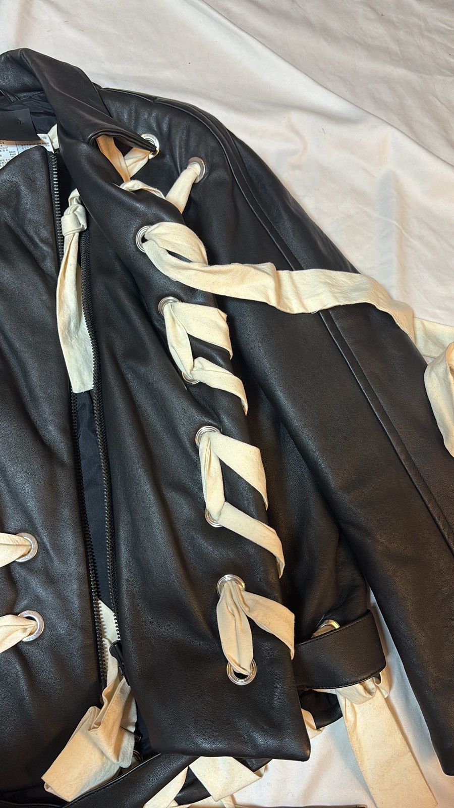 Craig Green CRAIG GREEN 2016 AW COLLECTION EYELETS LEATHER BIKER JACKET Size US L / EU 52-54 / 3 - 8 Thumbnail
