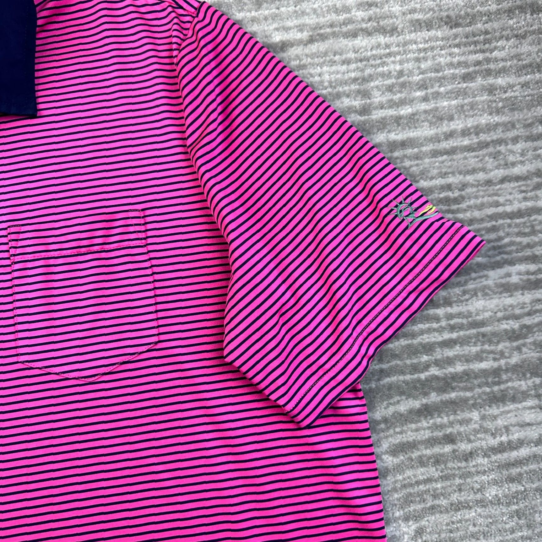 RLX Ralph Lauren RLX Ralph Lauren Polo Shirt Large Purple Striped Performance Golf Mens Size US L / EU 52-54 / 3 - 5 Thumbnail
