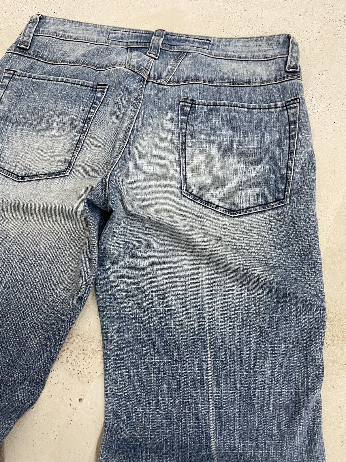 Designer Marithe Francois Girbaud Flare Denim Pants Size US 27 - 18 Thumbnail