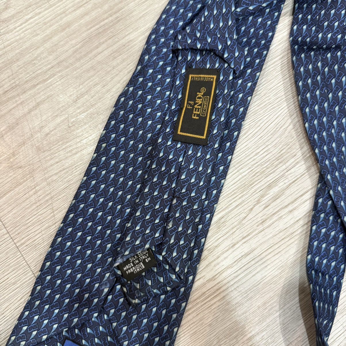 Fendi FENDI tie monogram logo silk Size ONE SIZE - 4 Thumbnail