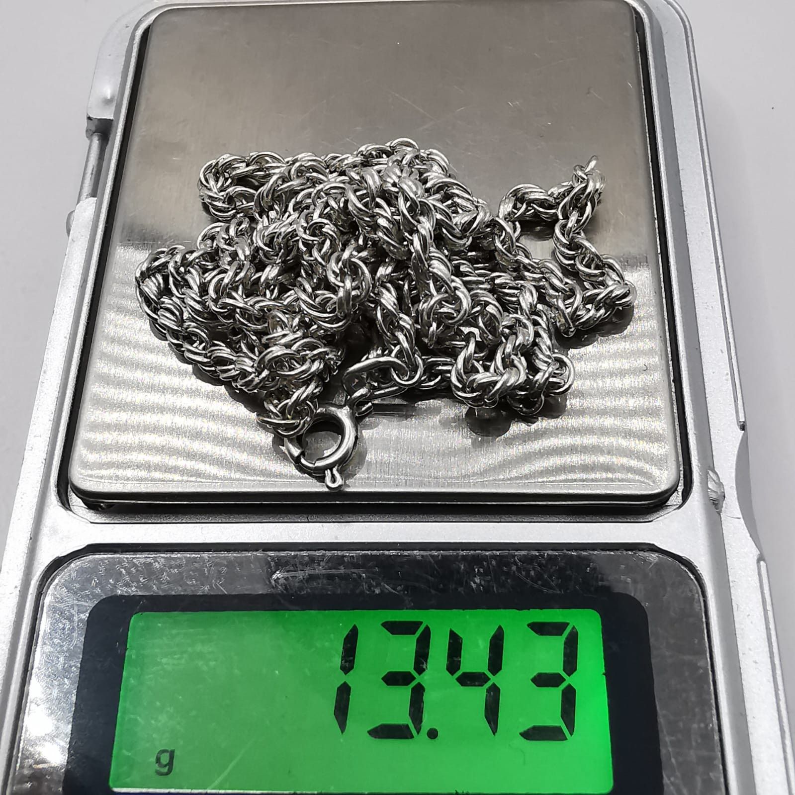 Sterling Silver Vintage Jewelry Chain, 925 Sterling Silver, Signed 13,43g Size ONE SIZE - 5 Thumbnail