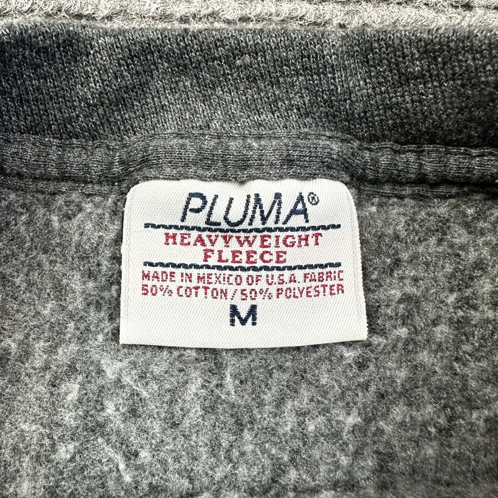 Vintage VINTAGE Pluma Gray Crewneck Sweatshirt Pullover M 90 Y2K Heavyweight Fleece Blank Size US M / EU 48-50 / 2 - 2 Thumbnail