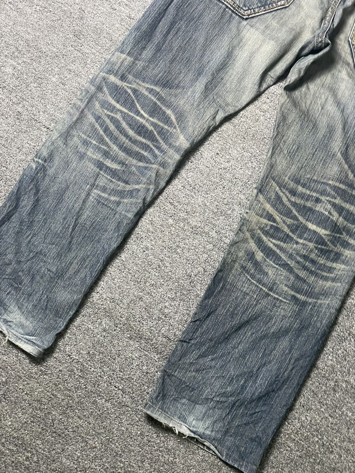 Edwin × Vintage Vintage EDWIN Distressed Denim Ripped Jeans (103) Size US 32 / EU 48 - 8 Thumbnail