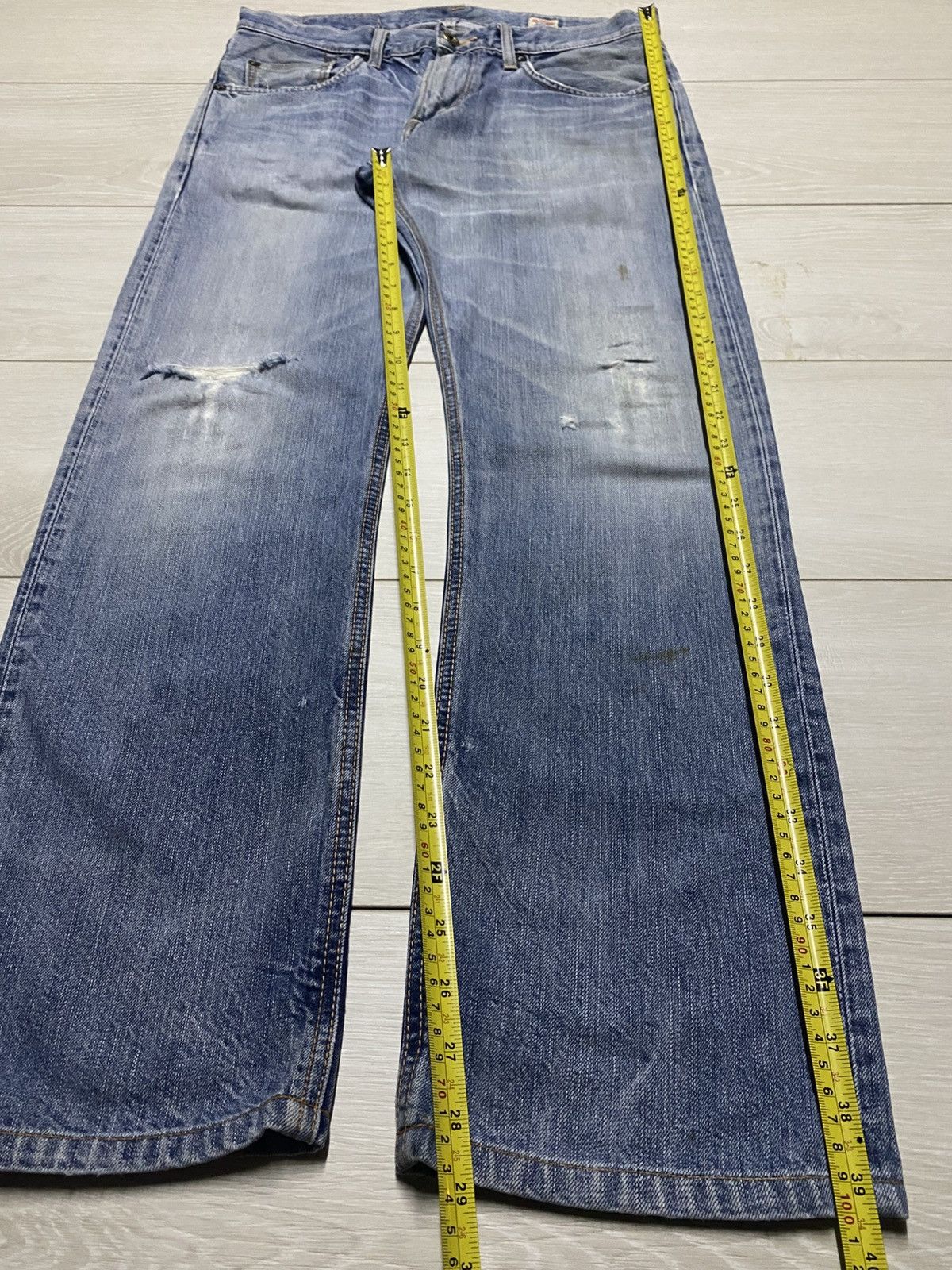 Japanese Brand Vintage Edwin Faded Wash Distressed Loose Jeans Size US 32 / EU 48 - 14 Thumbnail