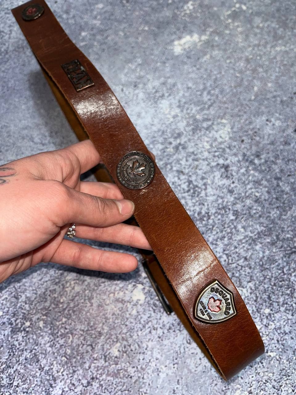 Dsquared2 Vintage Style Dsquared2 Leather Belt Streetwear Multi LoGo Size ONE SIZE - 11 Thumbnail