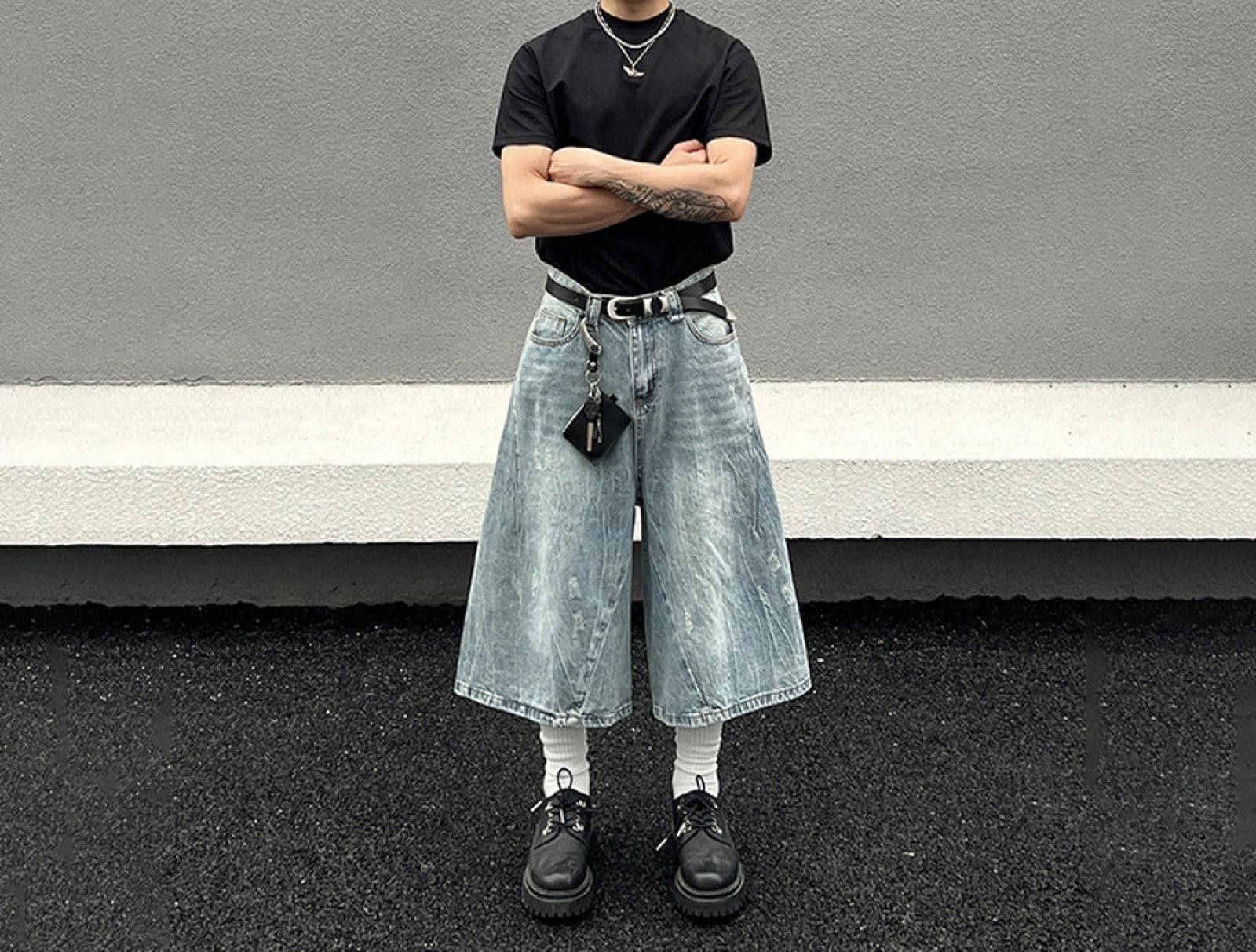 Japanese Brand Wide Leg Loose Jorts Size US 30 / EU 46 - 4 Thumbnail
