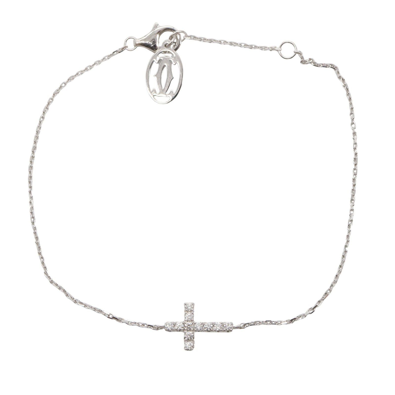 Cartier Cartier Symbol Cross Diamond Bracelet K18Wg (White Gold) Clear Size ONE SIZE - 1 Thumbnail