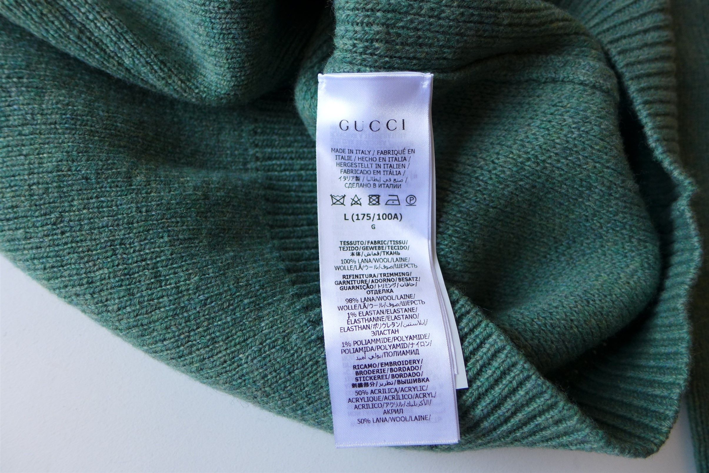 Gucci Gucci GG V-Neck Wool Sweater (Slim Fit) Size US L / EU 52-54 / 3 - 11 Thumbnail