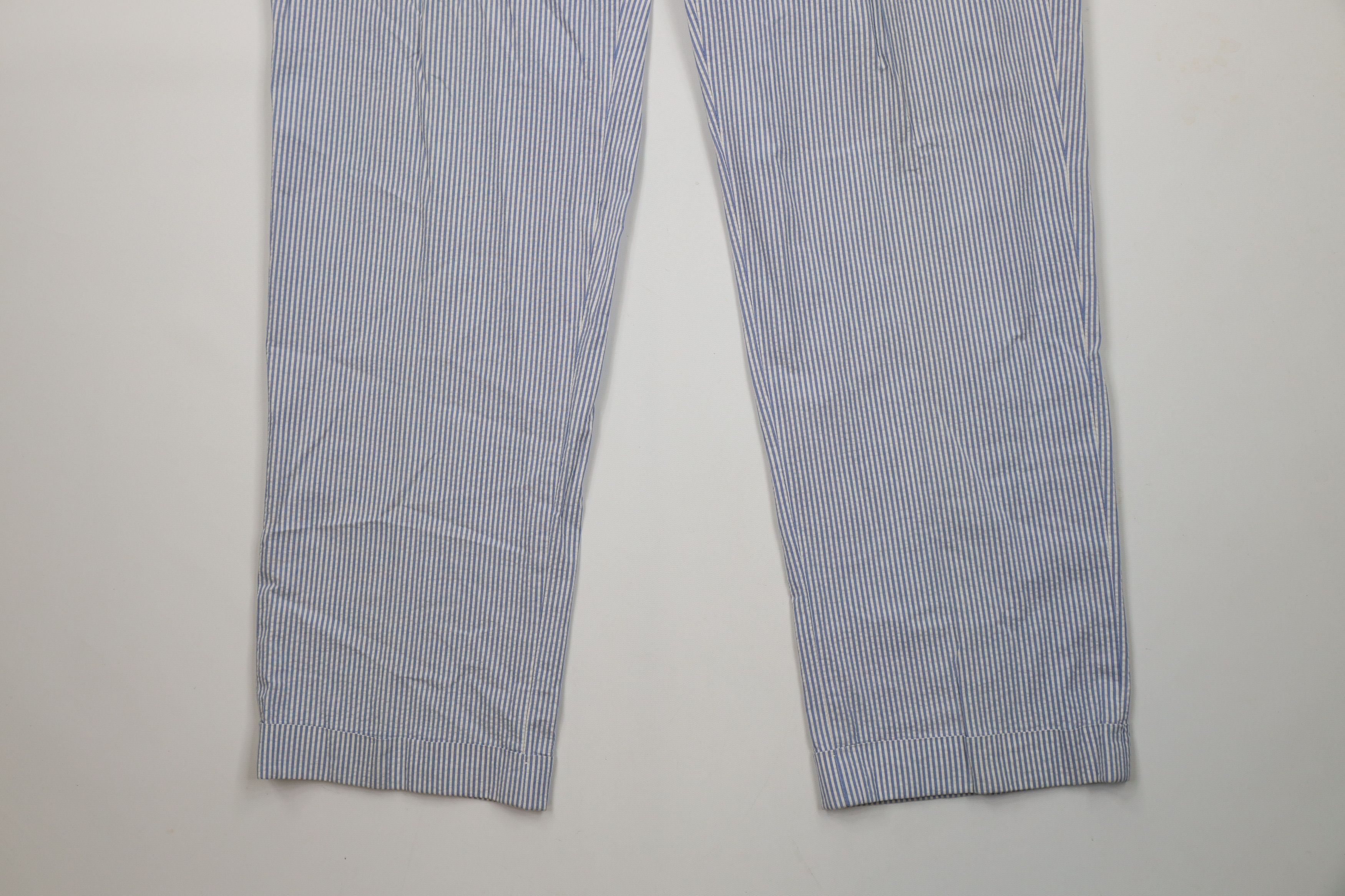Ralph Lauren × Vintage Vintage 90s Ralph Lauren Seersucker Wide Leg Chino Pants Size US 36 / EU 52 - 4 Thumbnail