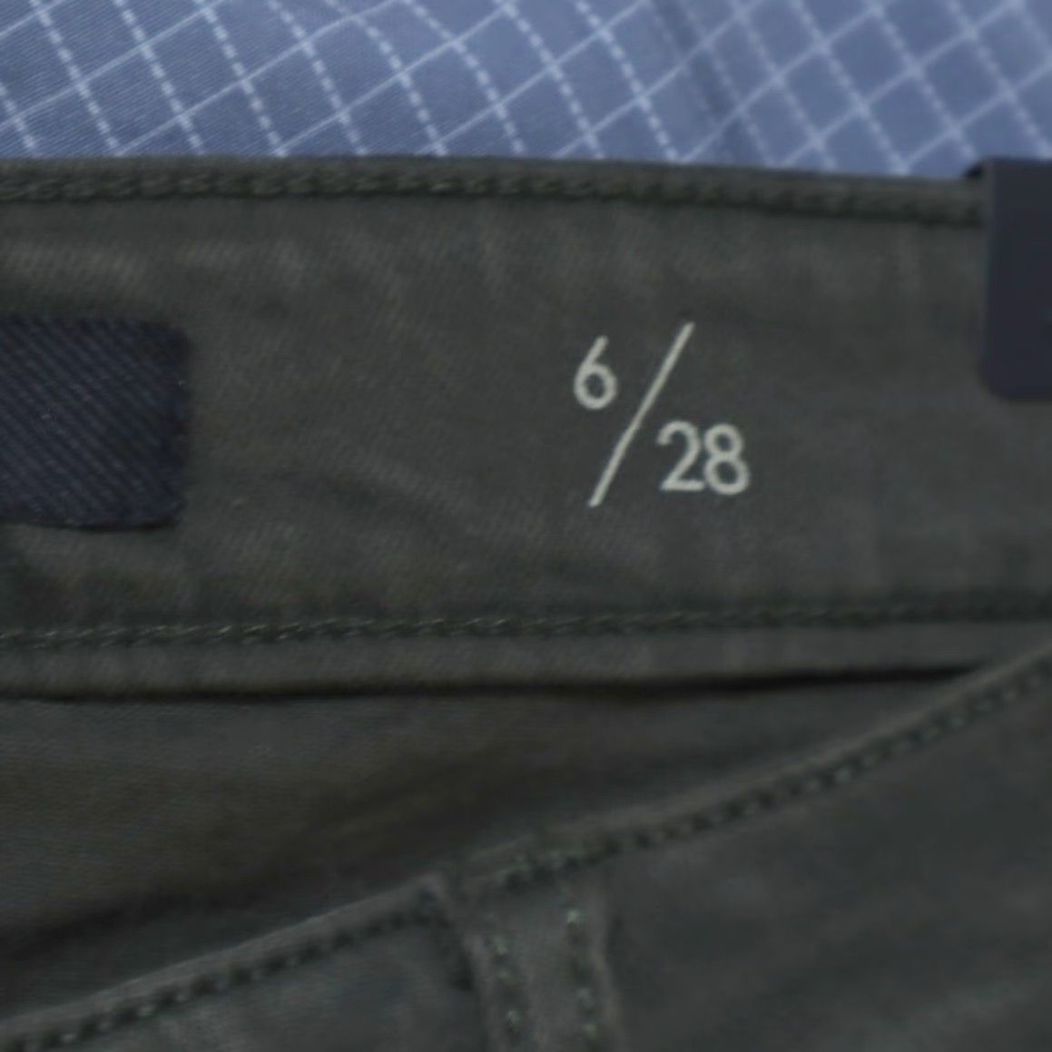 Vintage Liverpool Stretch Hugger Ankle Cotton Blend Canvas Jeans Green Women's 6 Size 28" / US 6 / IT 42 - 6 Thumbnail