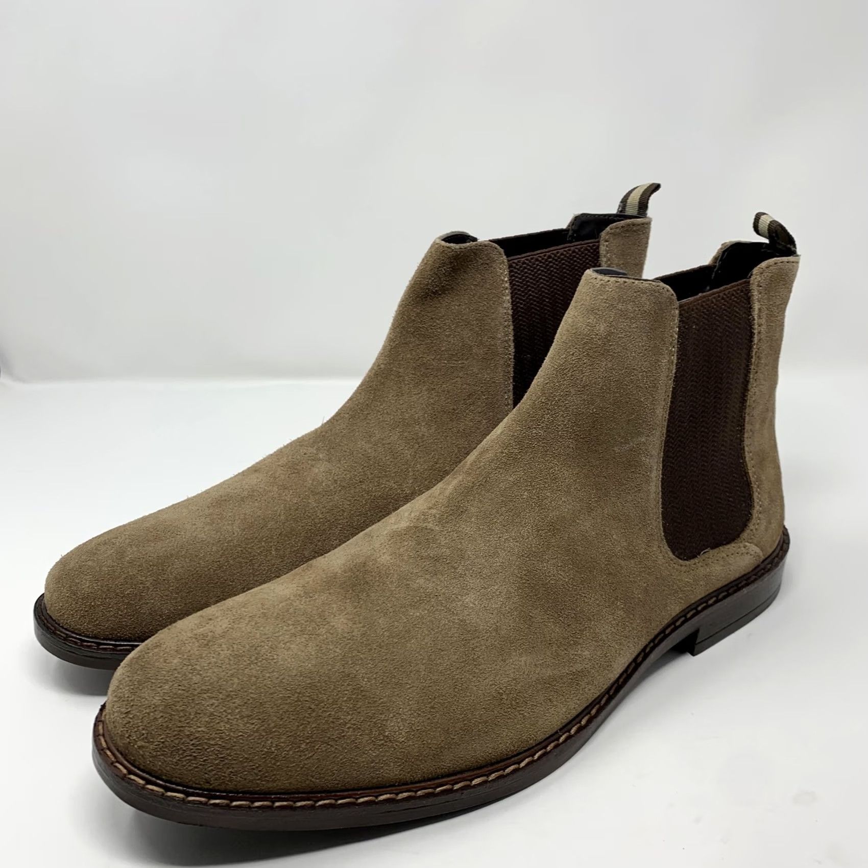 Vintage Aiden & Mason Boots Mens Size 13 Taupe Suede Chelsea Pull On Size US 13 / EU 46 - 3 Thumbnail