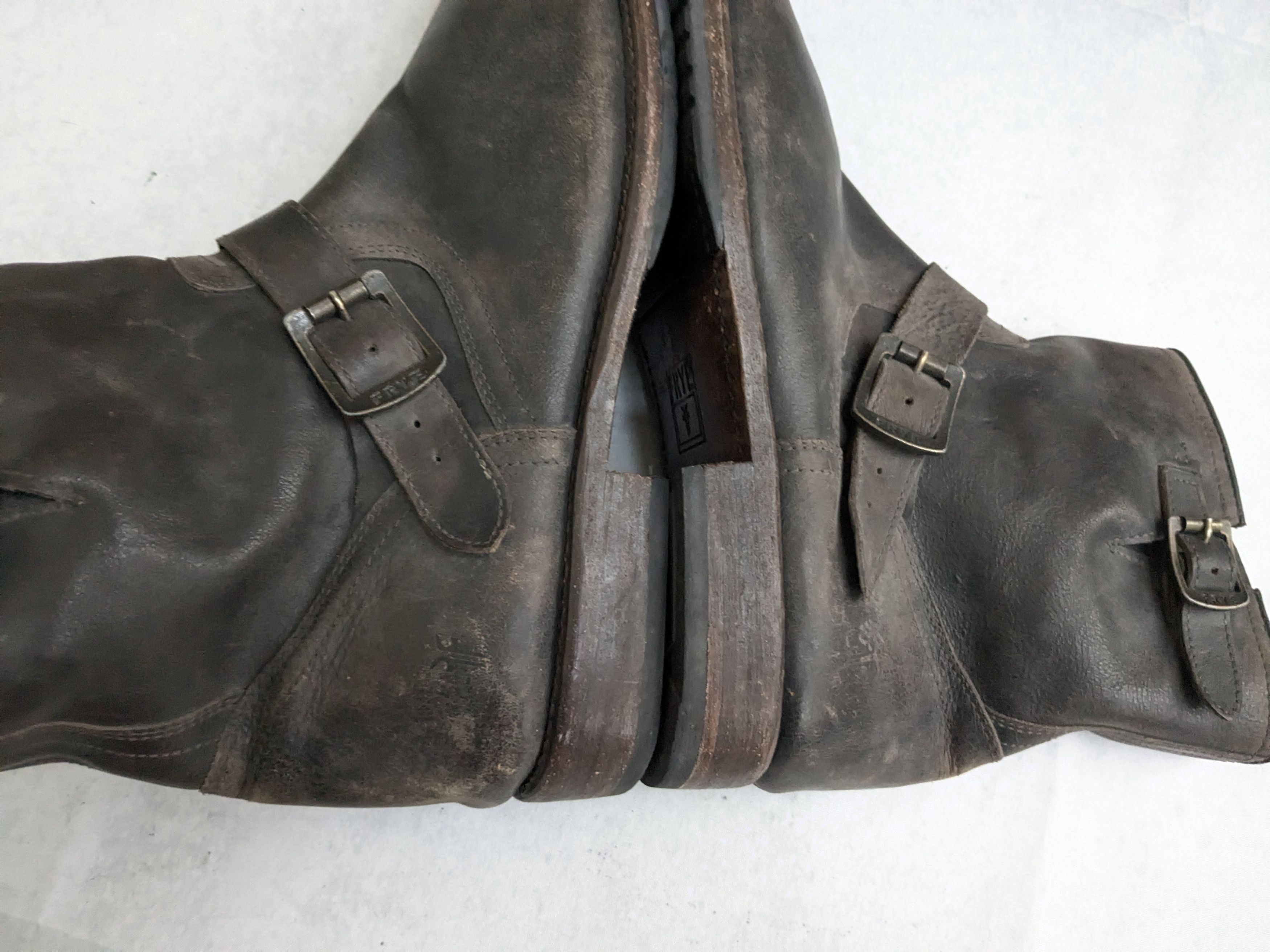 Frye Frye Engineer Boots Brown Leather 12 D Motorcycle Biker Size US 12 / EU 45 - 9 Thumbnail