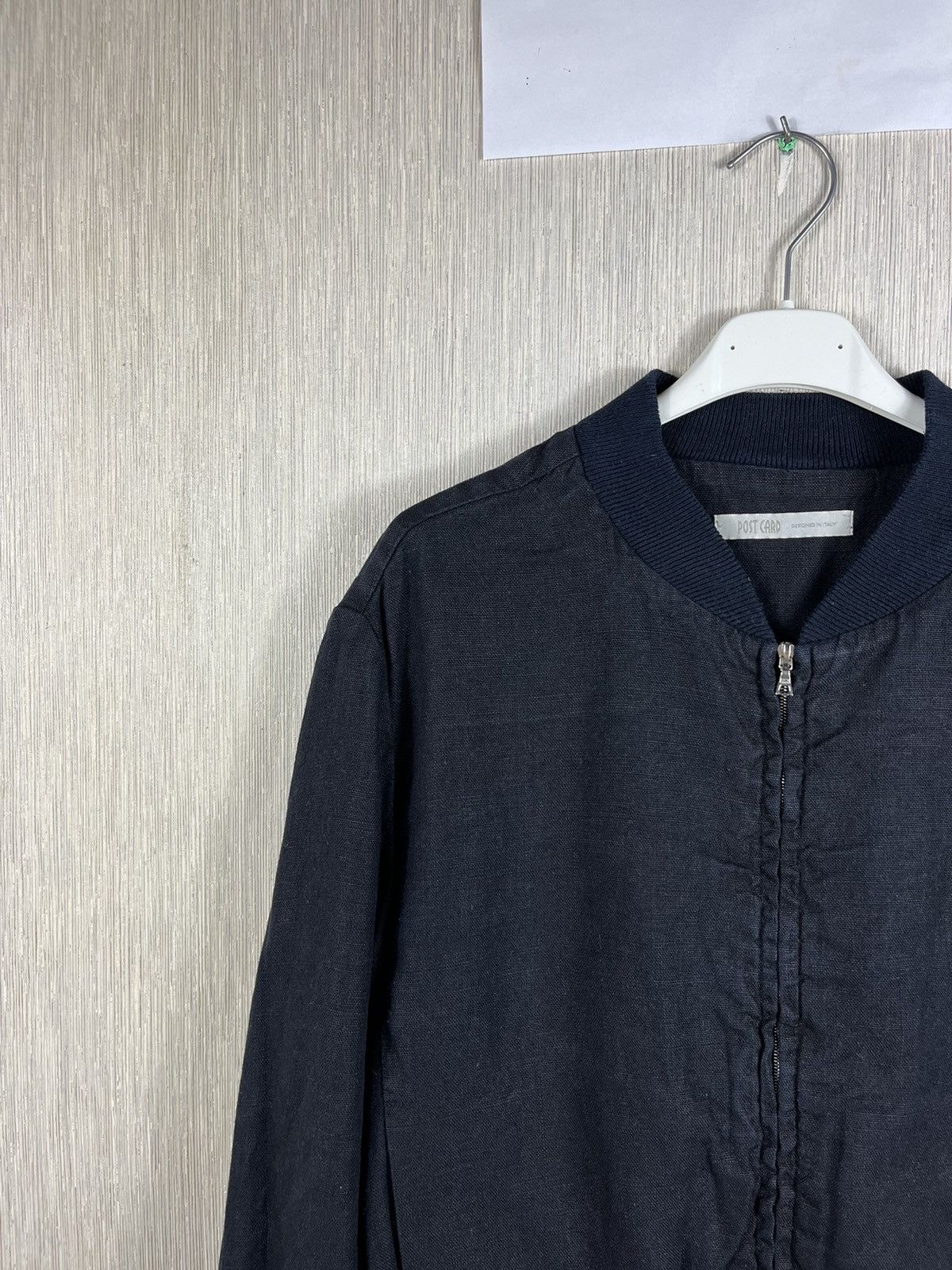 Other Post Card linen cropped navy bomber jacket boxy riri luxury Size XL / US 12-14 / IT 48-50 - 4 Thumbnail