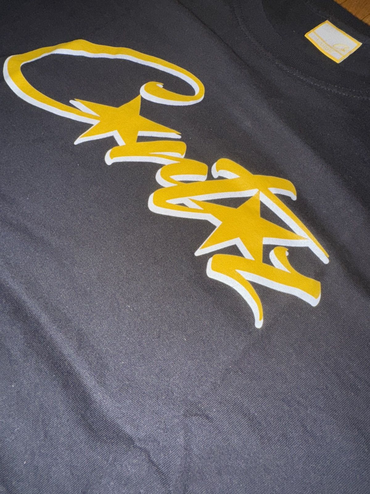 Corteiz × Vintage Corteiz Black T-shirt with yellow logo