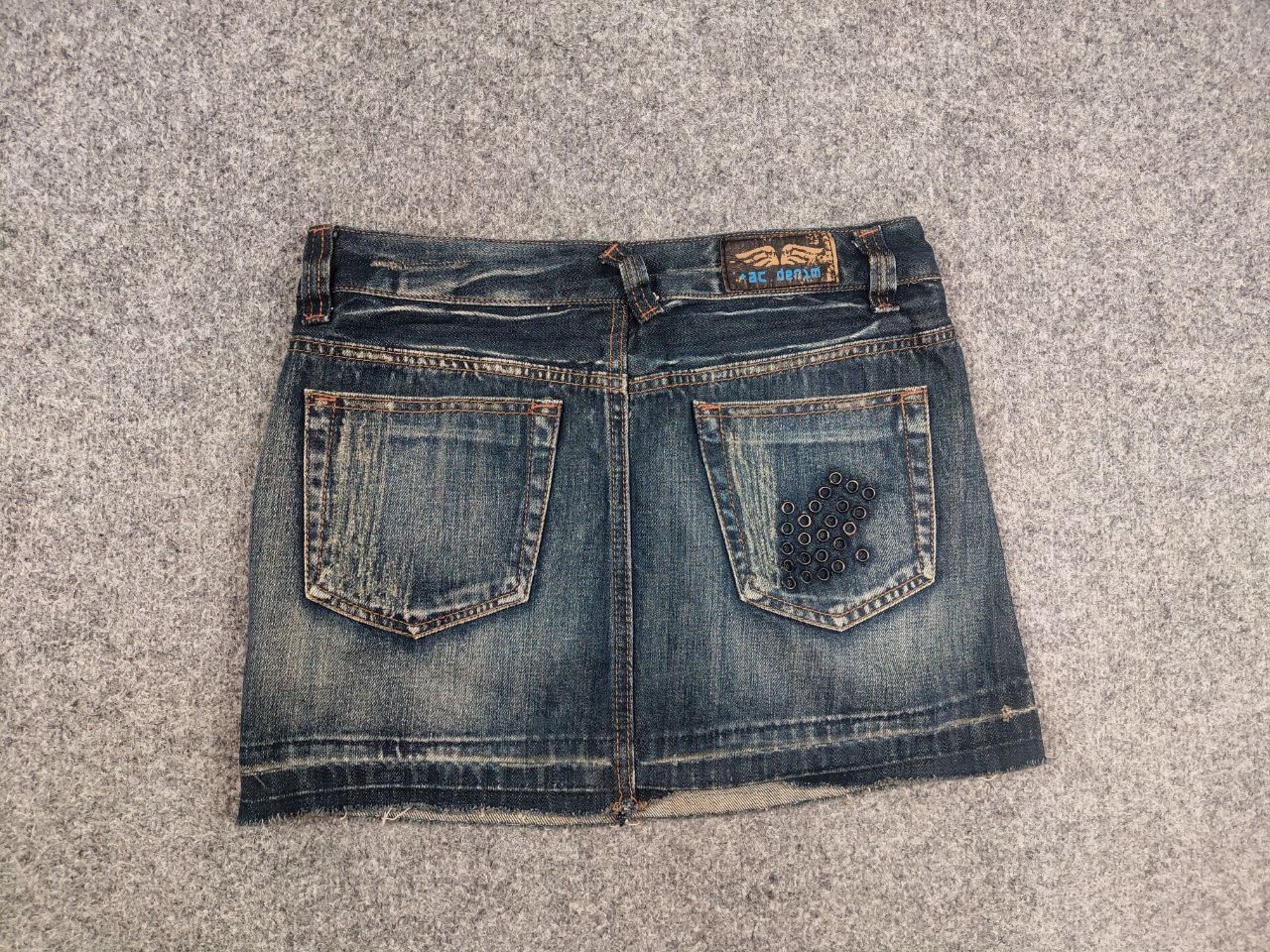 If Six Was Nine If Six Was Nine Sexy Vintage Japan Denim Mini Skirt Y2K Size 29" - 7 Thumbnail