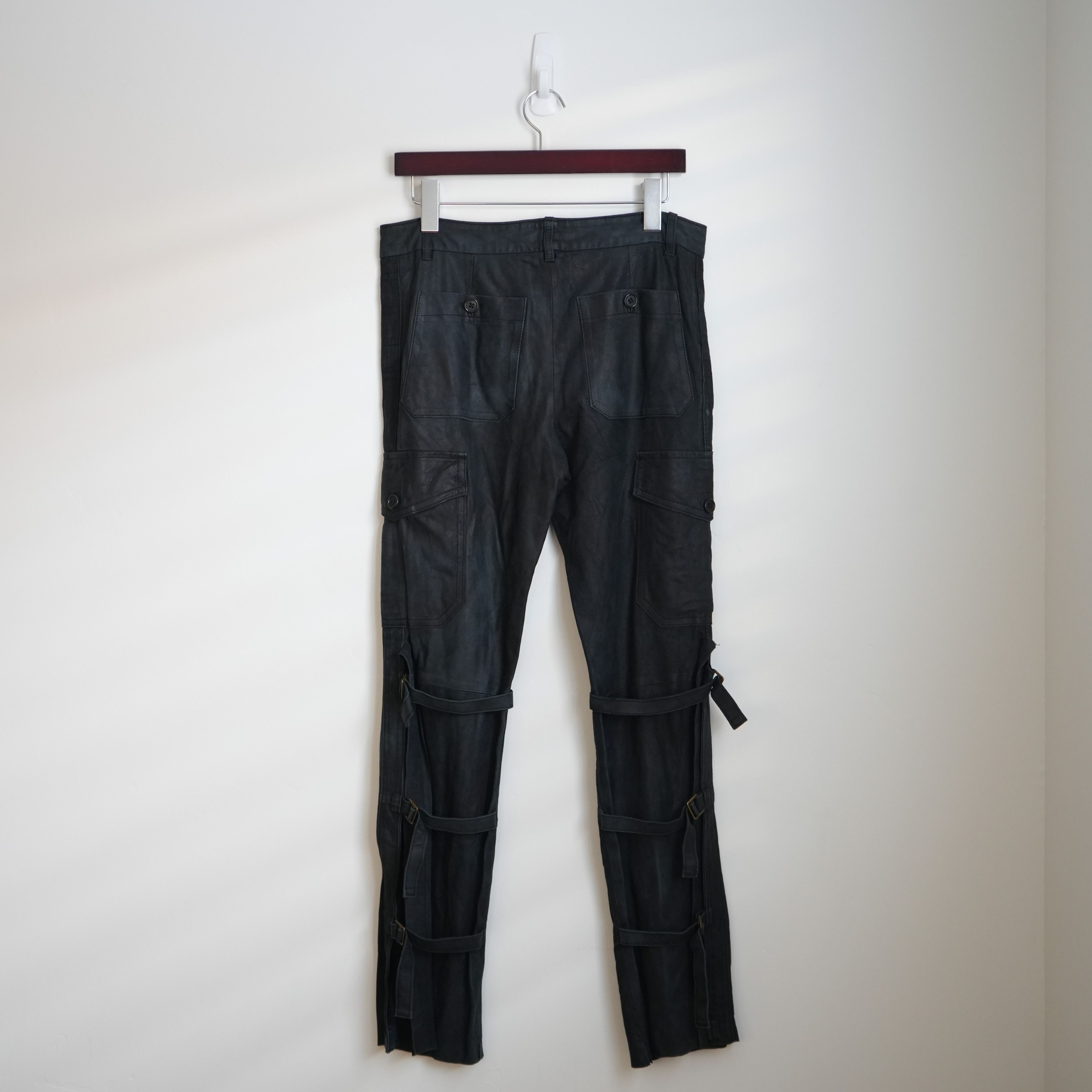 Ann Demeulemeester Leather Bondage Pants Size US 30 / EU 46 - 3 Thumbnail