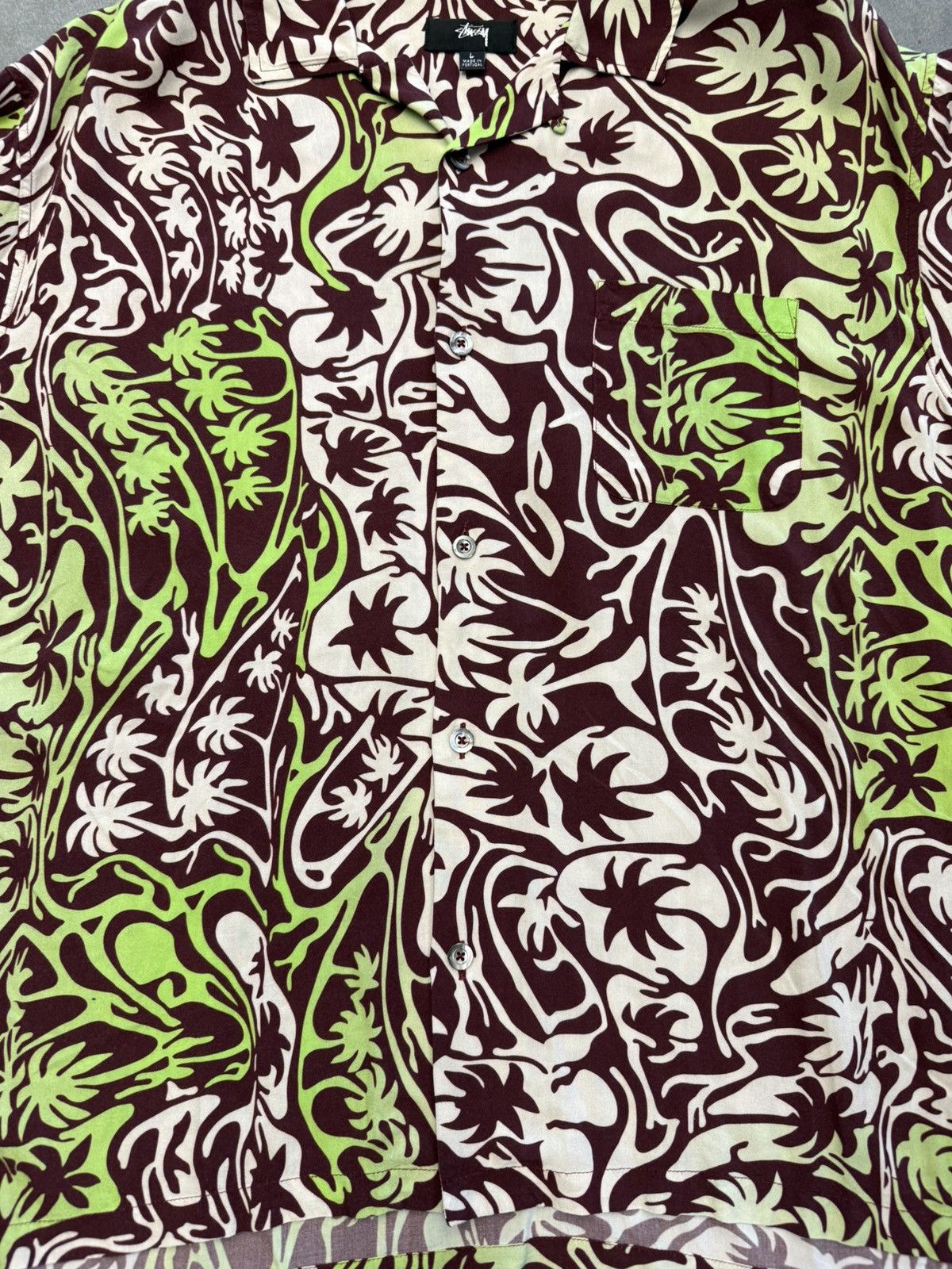 Stussy Stussy Palm Tree Psychedelic Button Up Size US L / EU 52-54 / 3 - 3 Thumbnail