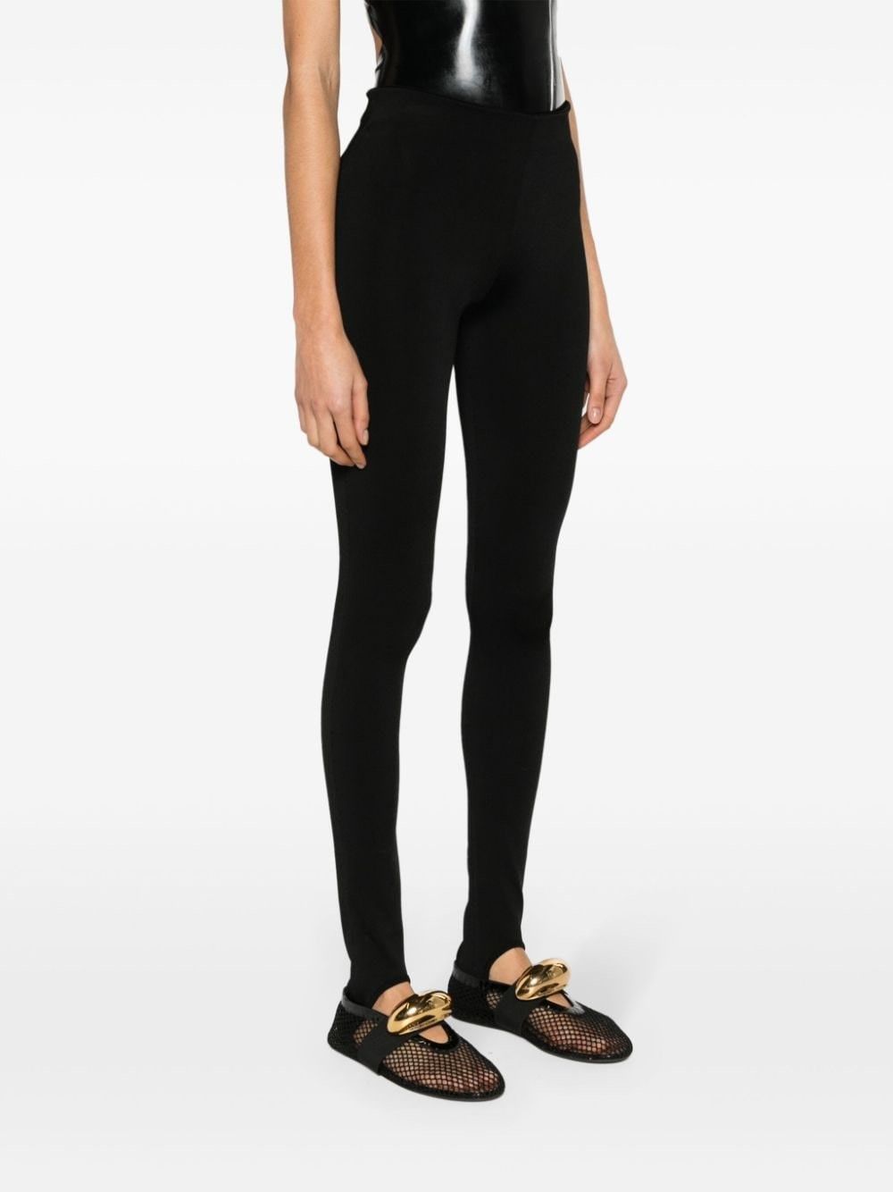 Alaia o1s22i1n0225 Over Heel Leggings in Black Size 26" / US 2 / IT 38 - 4 Thumbnail
