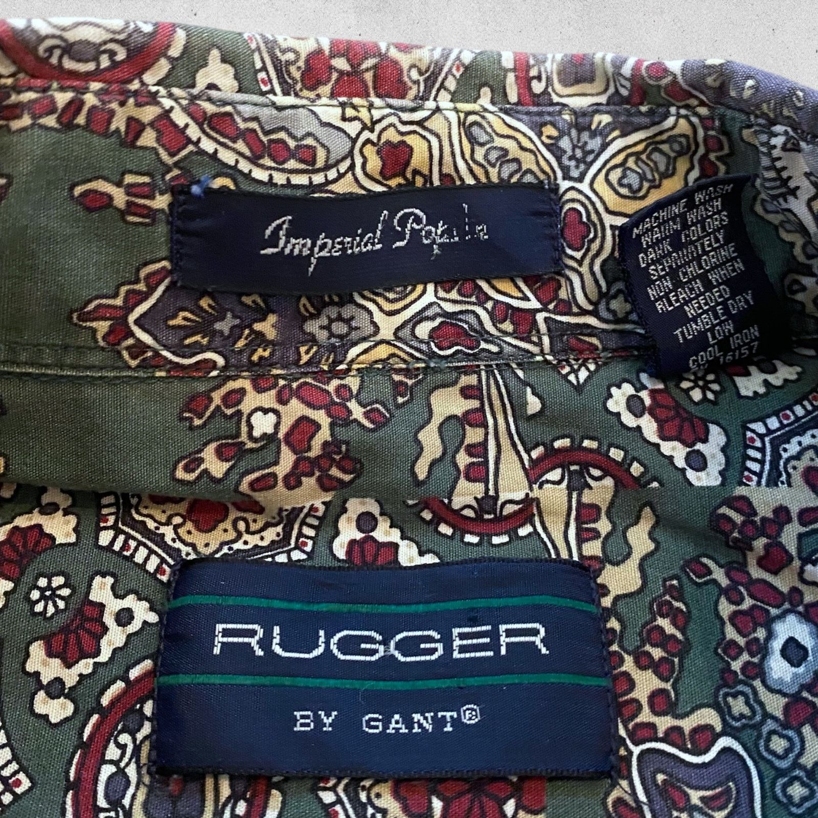 Gant × Vintage Vintage Gant Rugger Poplin Paisley Patchwork Shirt Size US L / EU 52-54 / 3 - 4 Thumbnail
