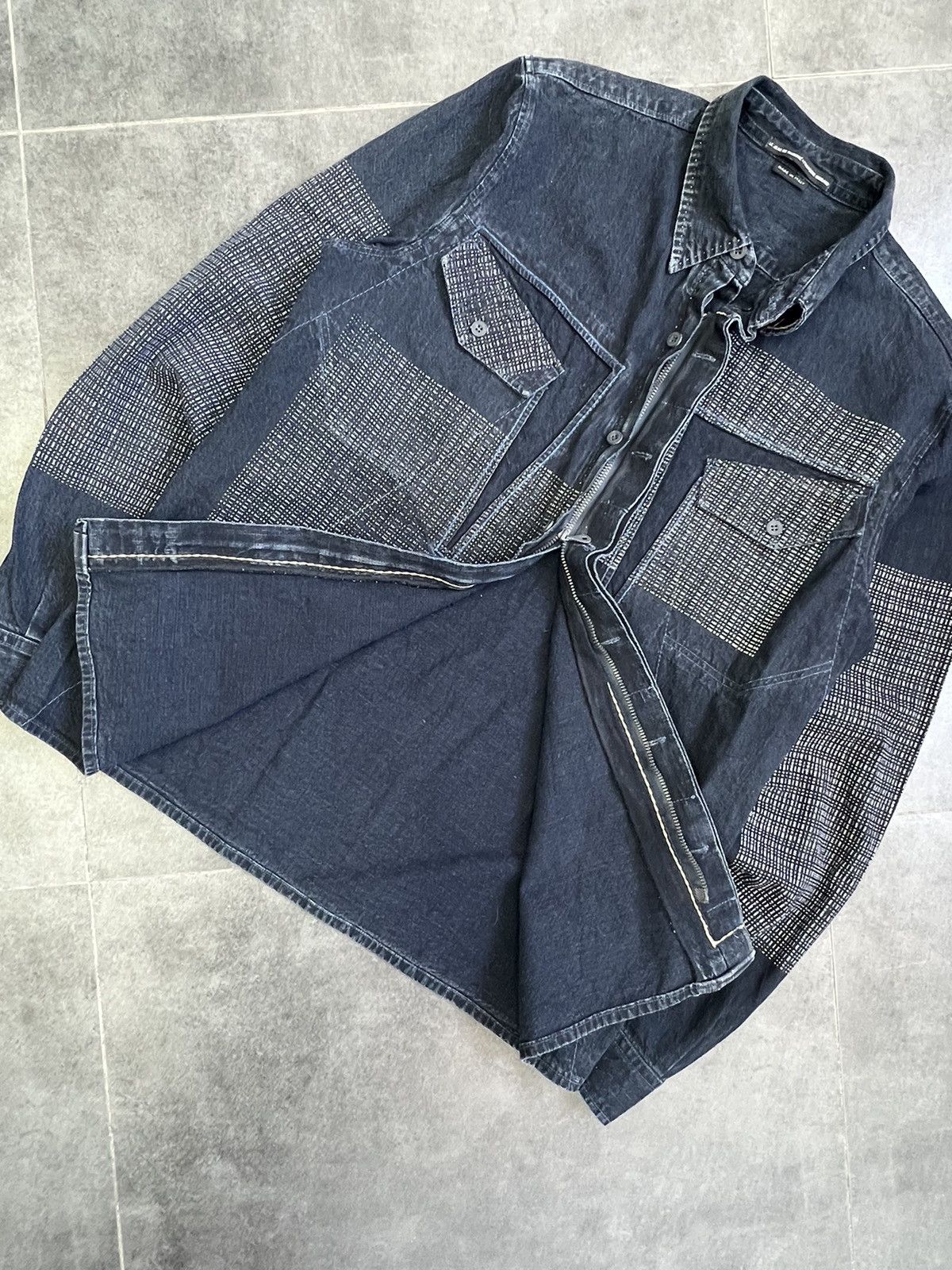 Marithe + Francois Girbaud Vintage MFG zip Japanese OverShirt sashiko print style Size US M / EU 48-50 / 2 - 3 Thumbnail