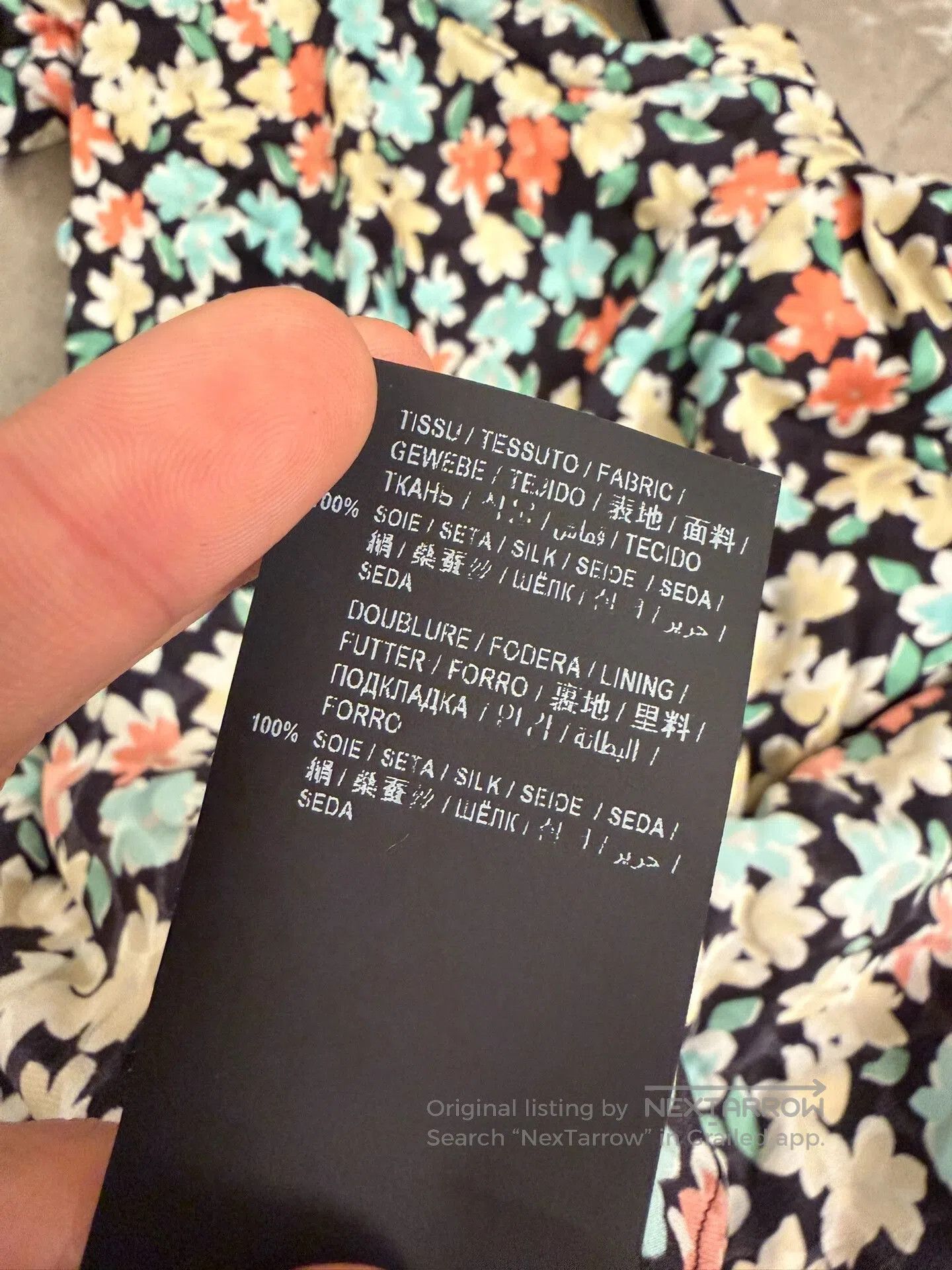 Saint Laurent Paris Floral Puff Sleeve Silk Dress. Size S / US 4 / IT 40 - 7 Thumbnail