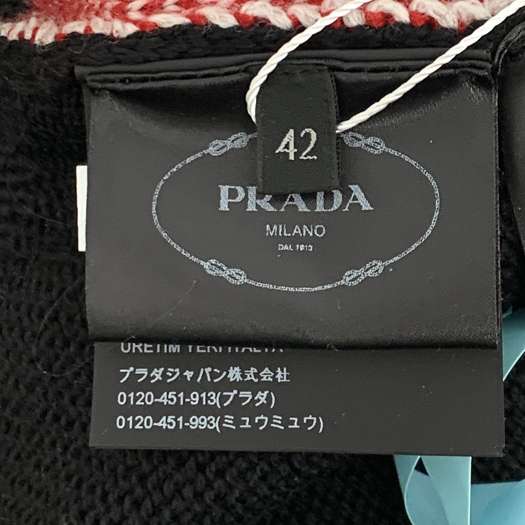 Prada Prada Patterned Intarsia Wool Knit Black (42) Size US XS / EU 42 / 0 - 7 Thumbnail