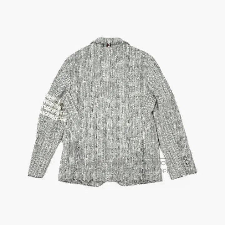 Thom Browne Thom Browne SS21 Striped Blazer in Light Gray. Size US S / EU 44-46 / 1 - 3 Thumbnail