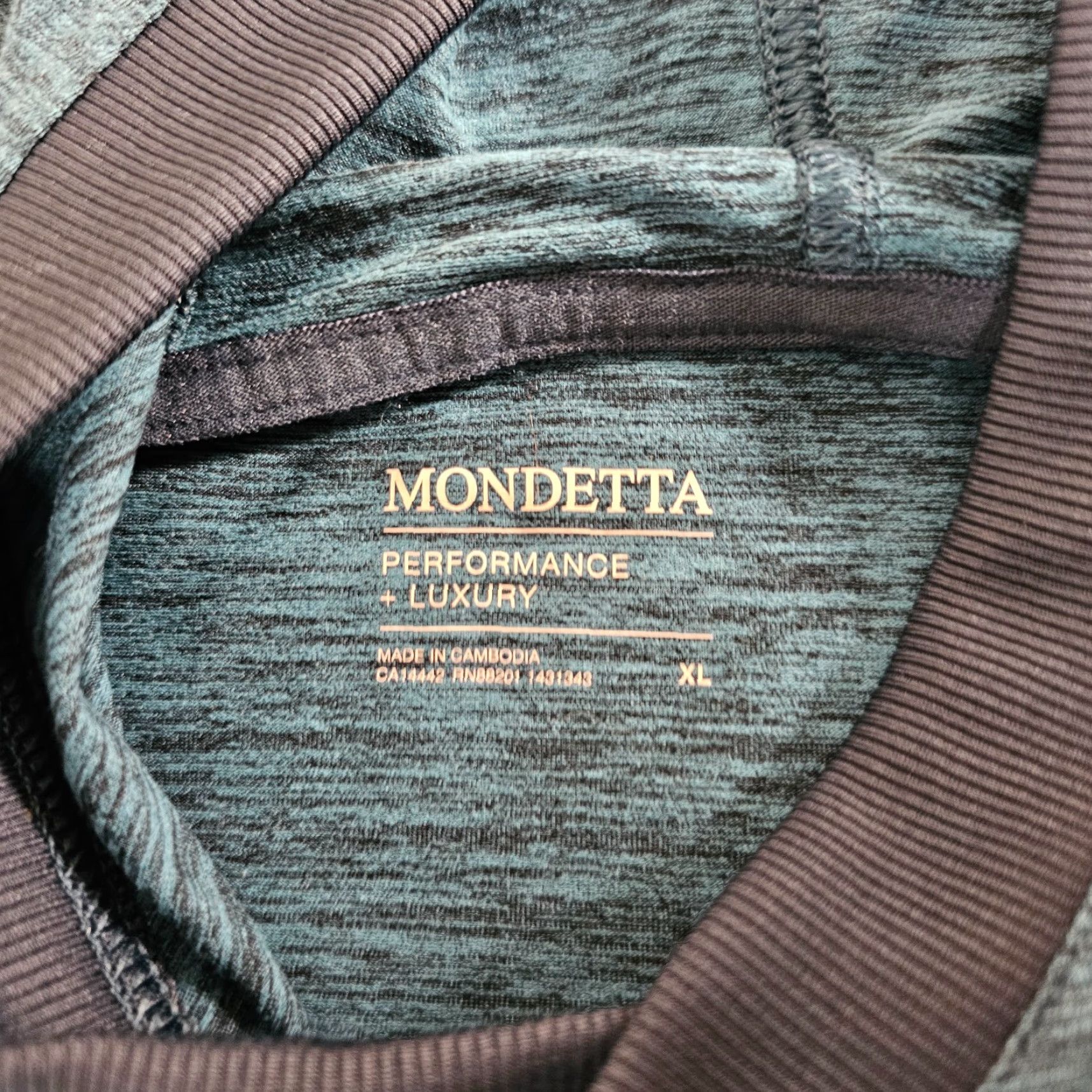 Vintage Mondetta Hoodie Adult XL Green Black Heather Performance Luxury Women's Size XL / US 12-14 / IT 48-50 - 2 Thumbnail